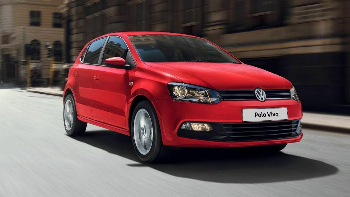 Der VW Polo Vivo in seitlicher Frontansicht