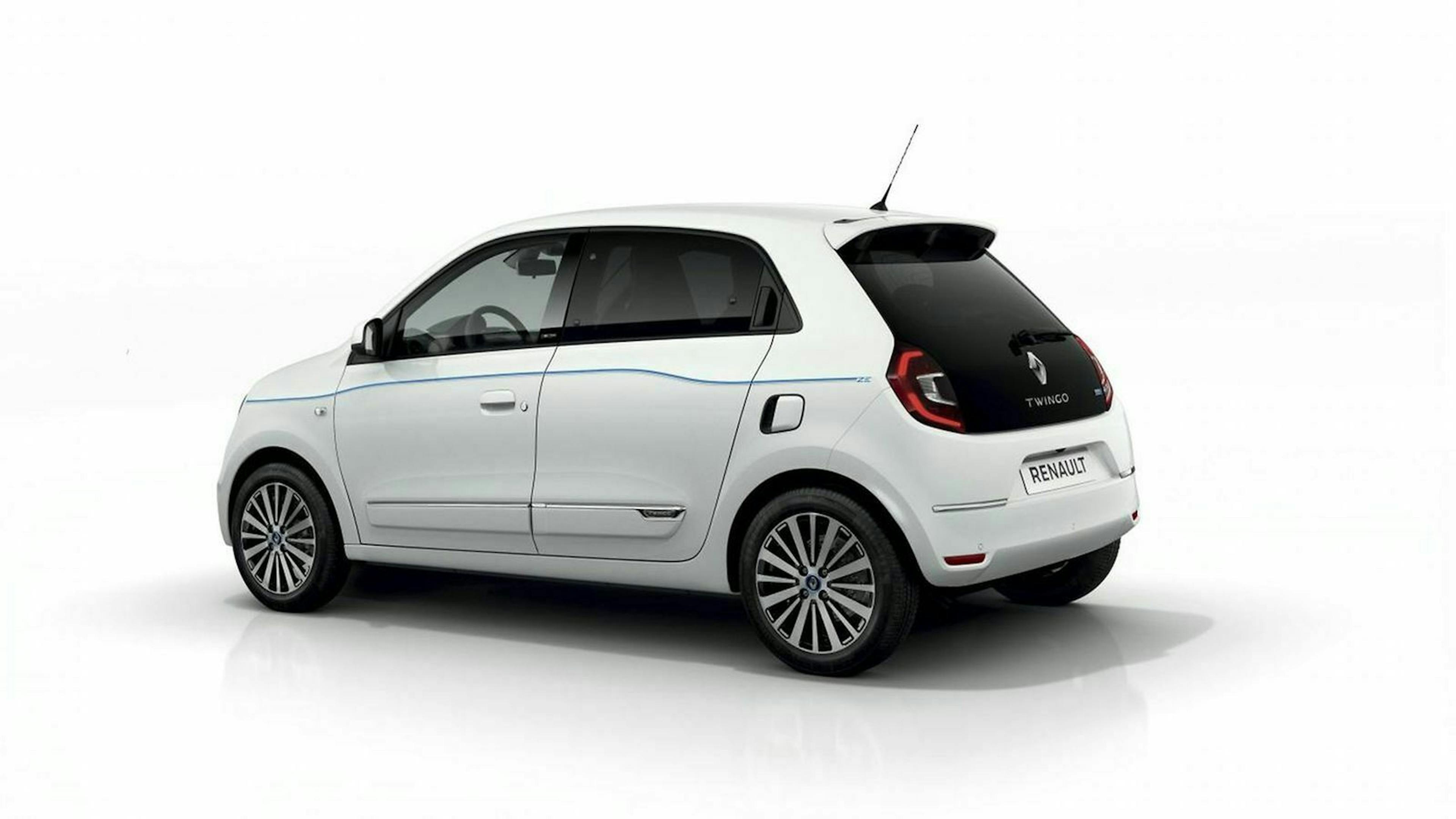Renault Twingo ZE dreiviertel-heckansicht