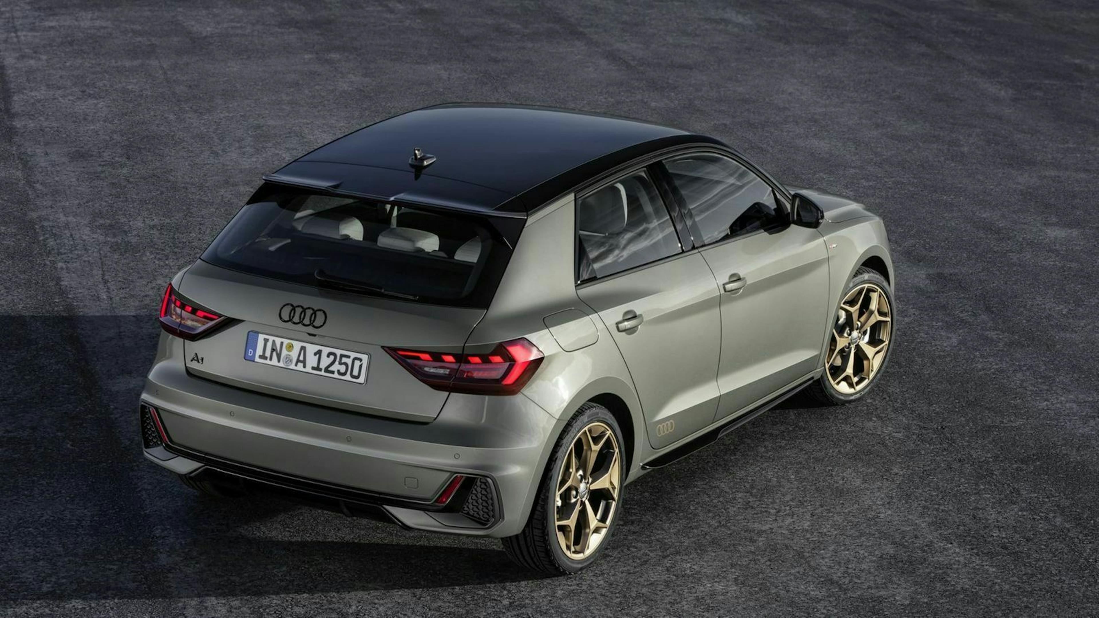Zu sehen ist der Audi A1 von hinten