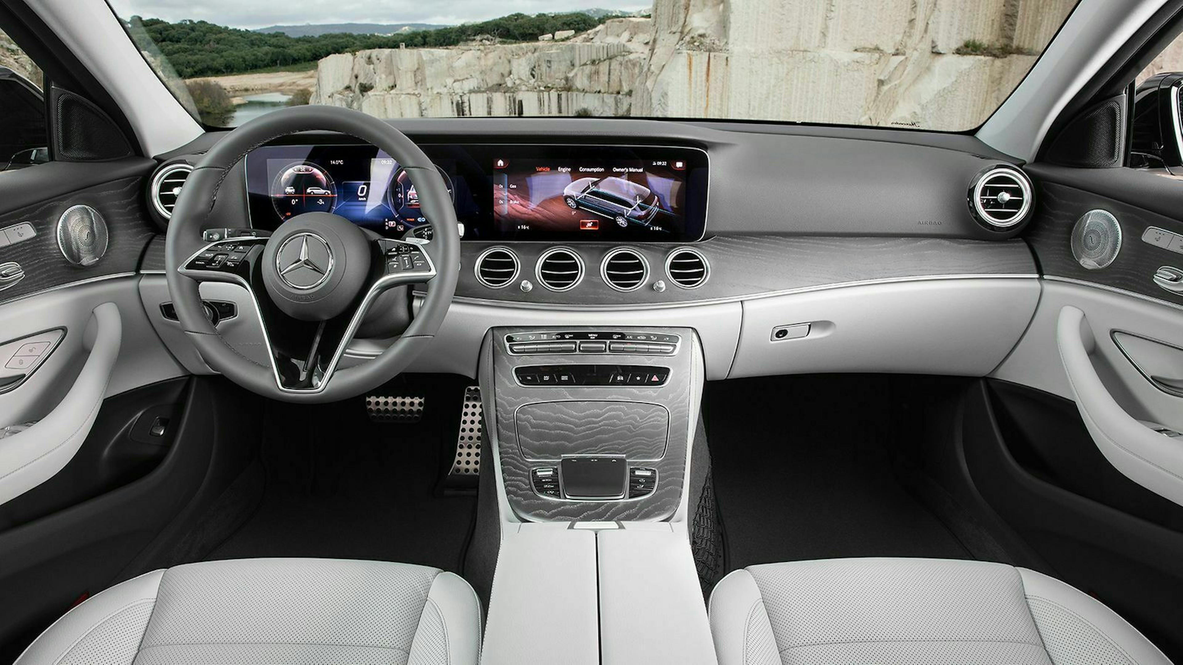 Cockpitansicht, der Mercedes E-Klasse