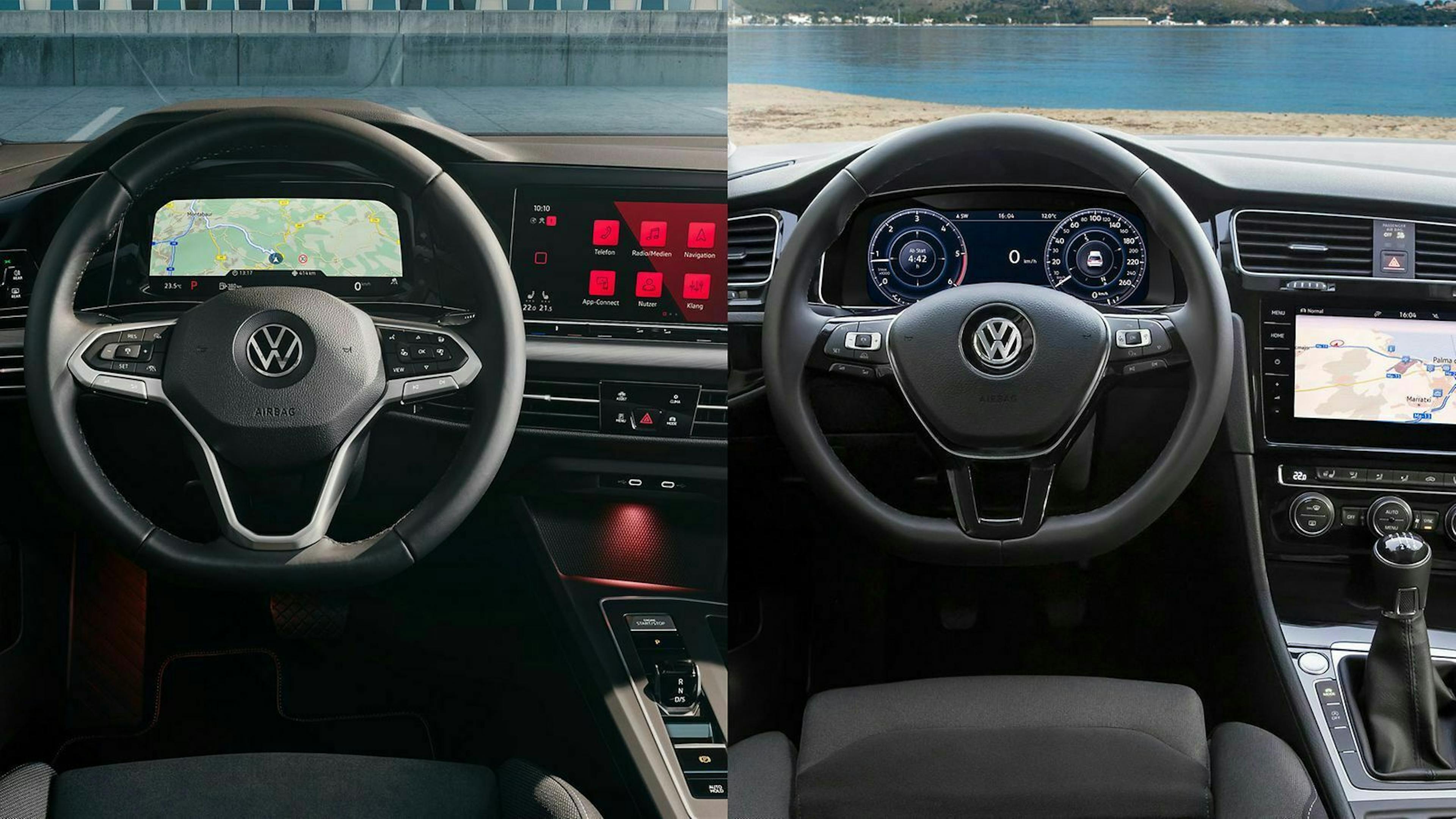 Der Innenraum des neuen VW Golf 8