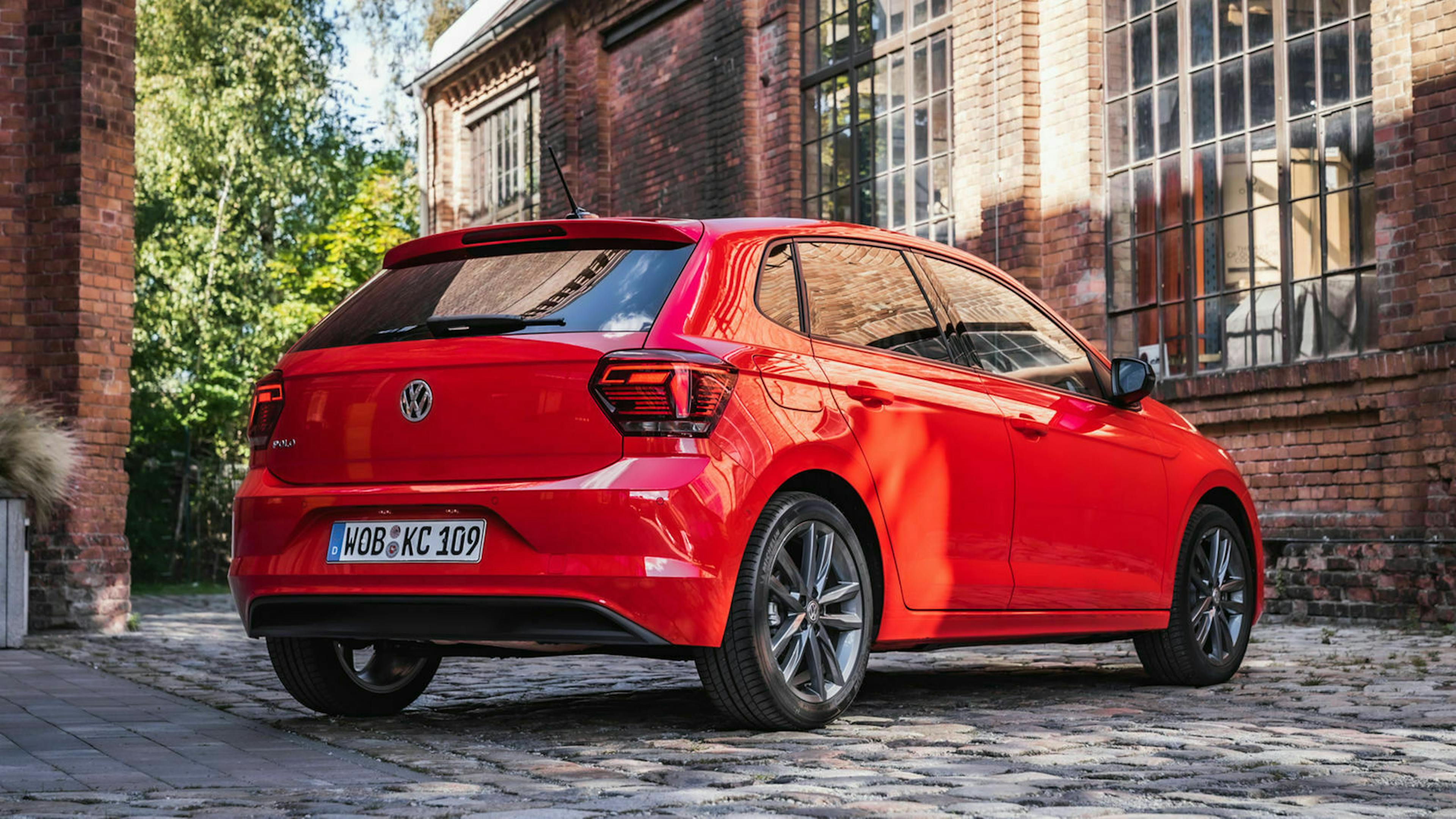 VW Polo Dreiviertel-Heckansicht