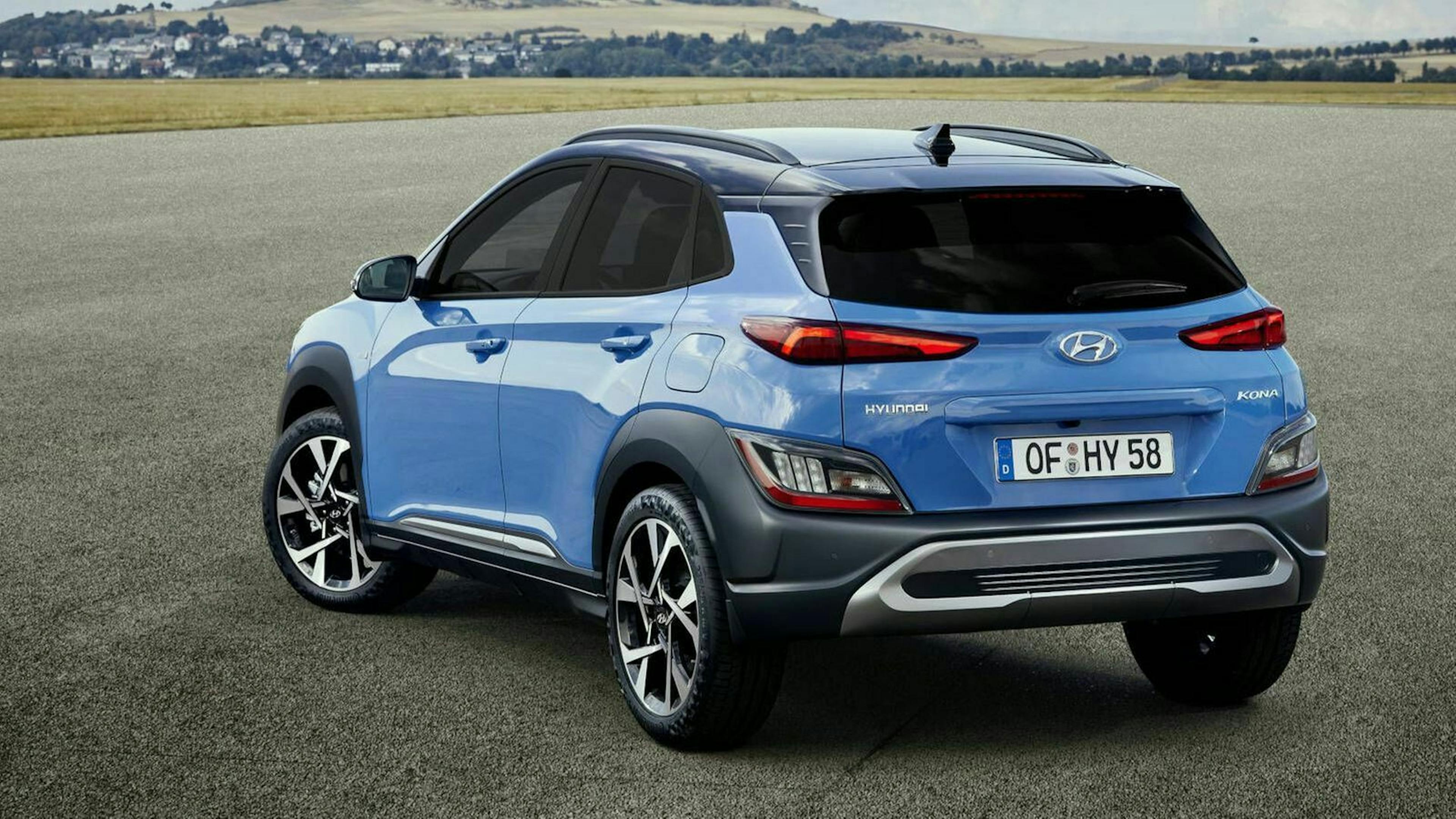 Hyundai Kona Dreiviertel-Heckansicht