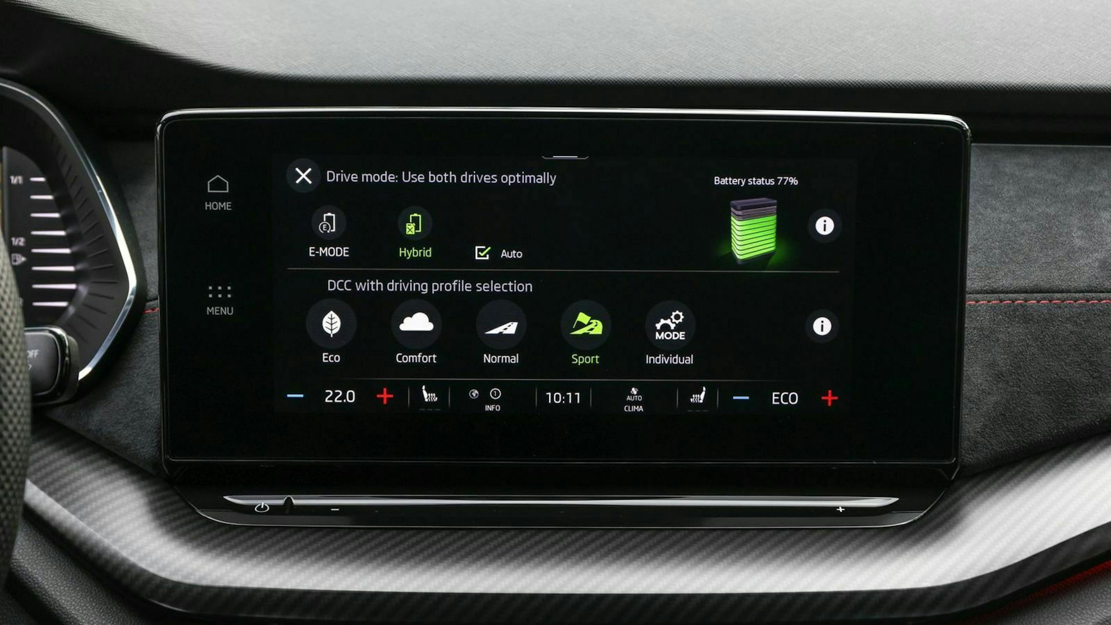 Škoda Octavia RS IV Kombi Infotaniment-System