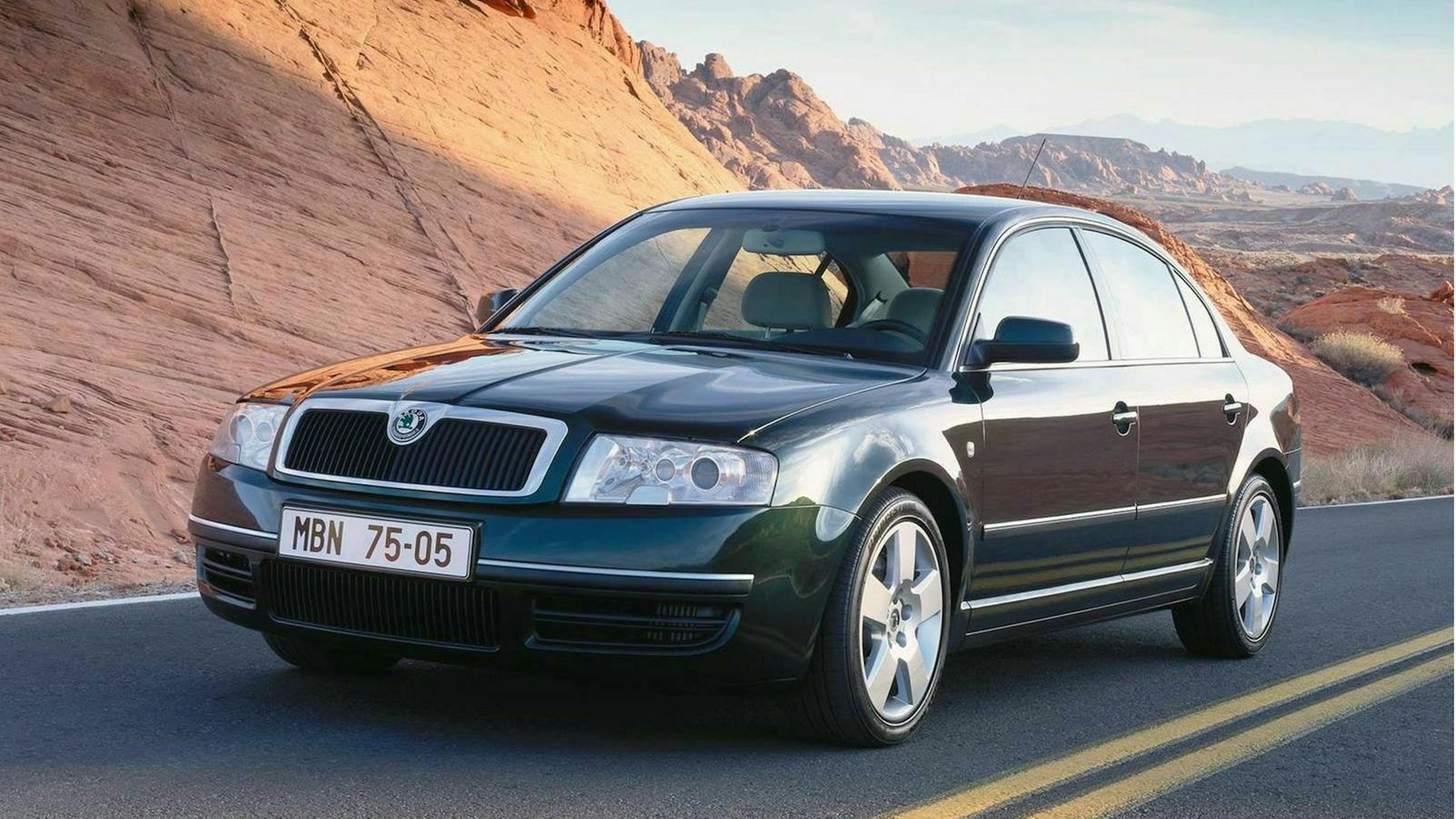 Der Skoda Superb 1 in Frontansicht