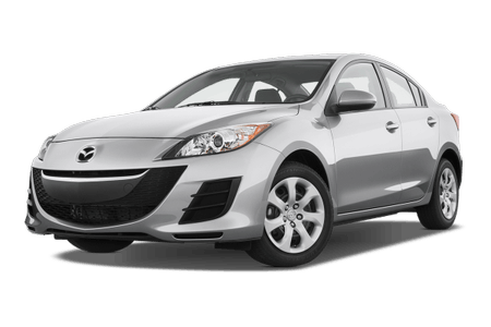 Silberner Kompaktwagen, viertürig, mit markantem Frontgrill und sportlichem Design, auf weißem Hintergrund.