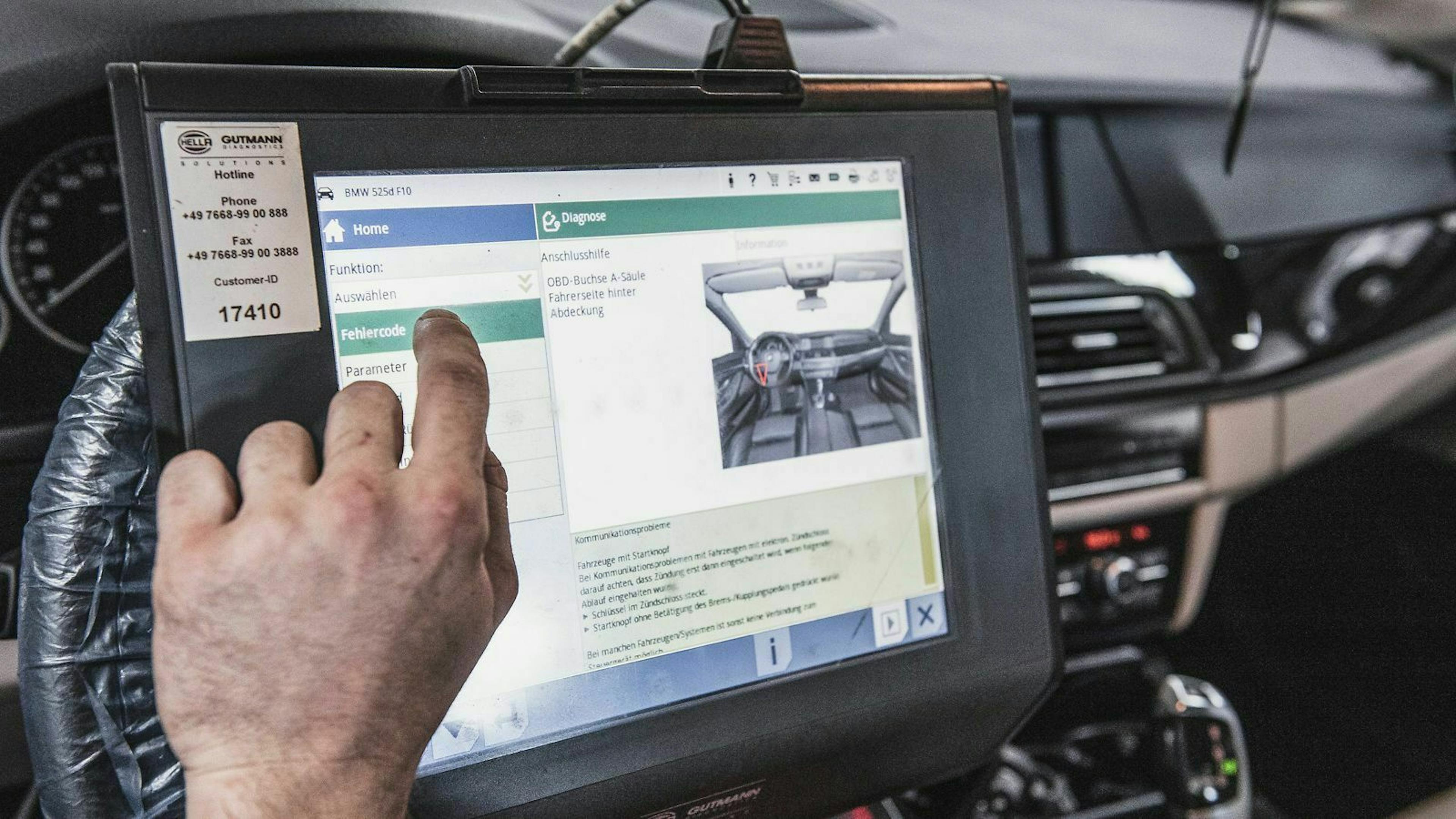 Ist das Problem mit dem Sensor nicht sofort ersichtlich sein, solltest du die weitere Fehlersuche einem Fachmann überlassen.