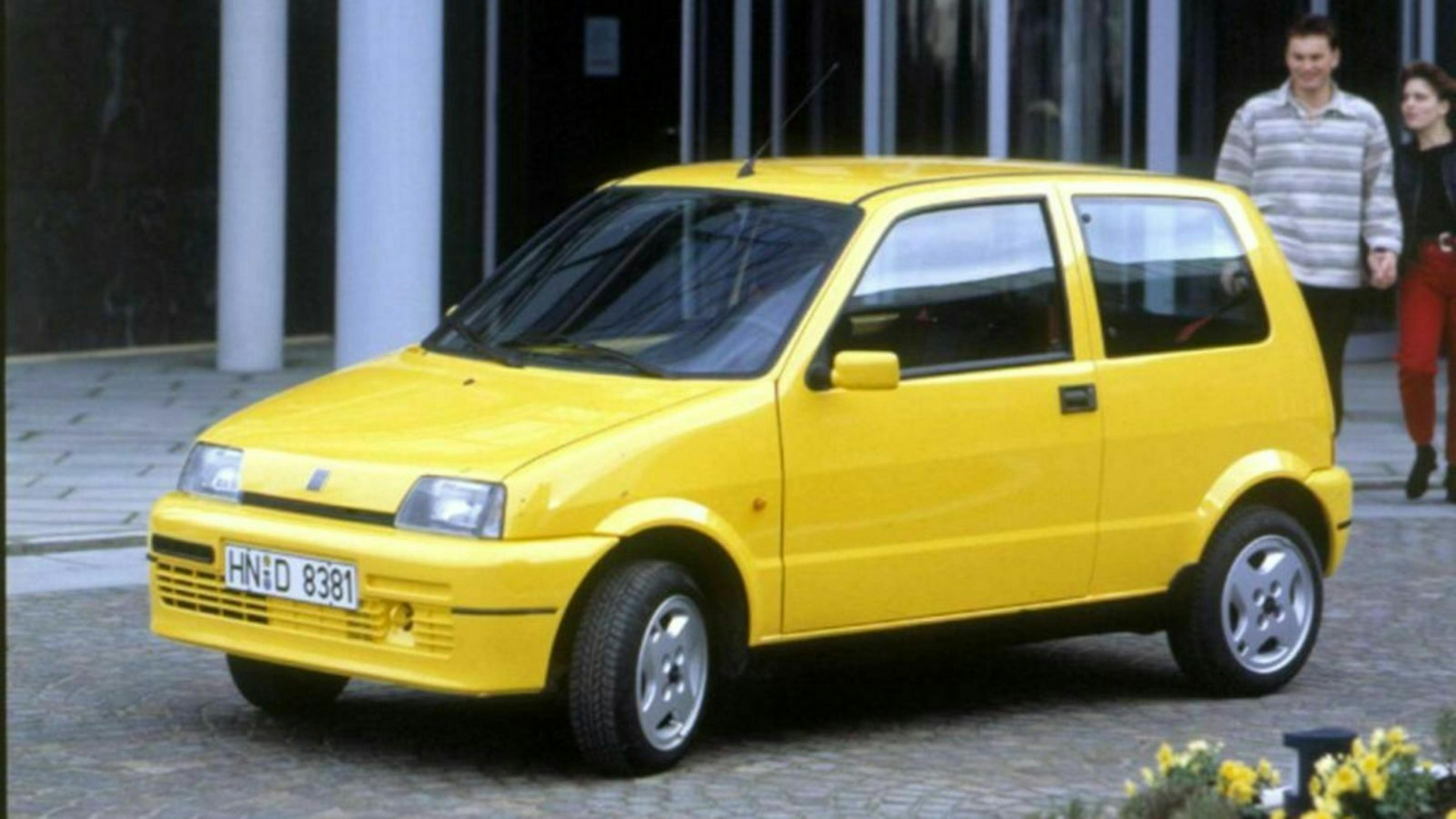 Der Fiat Cinquecento in Seitenansicht