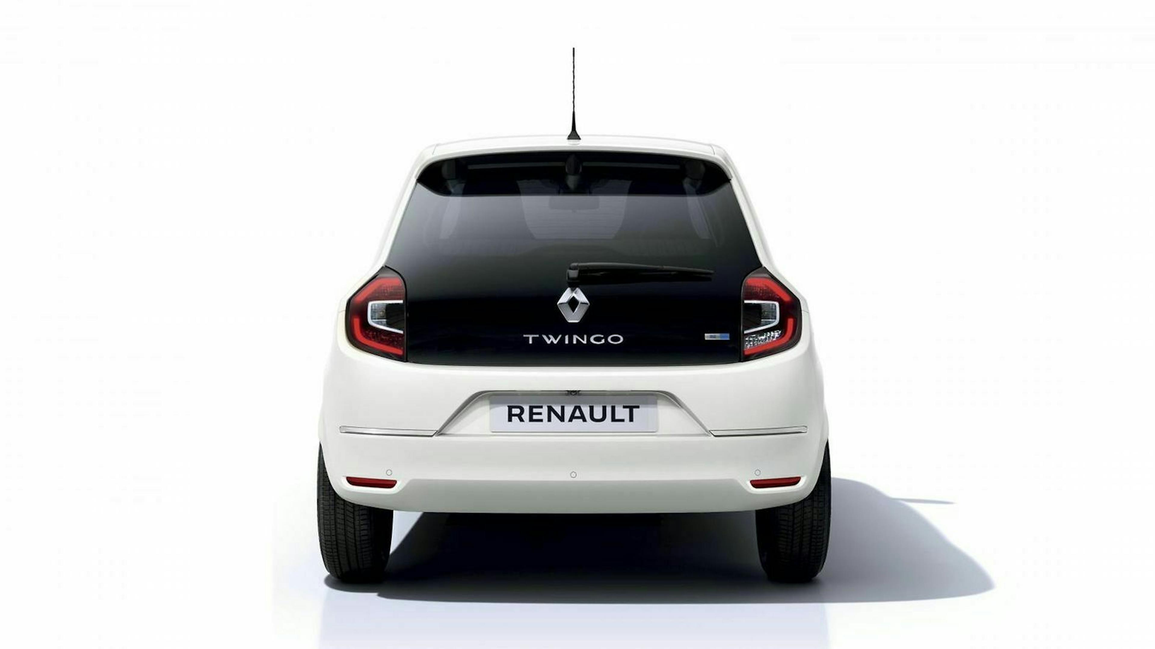 Renault Twingo Z.E. in der Heckansicht, stehend