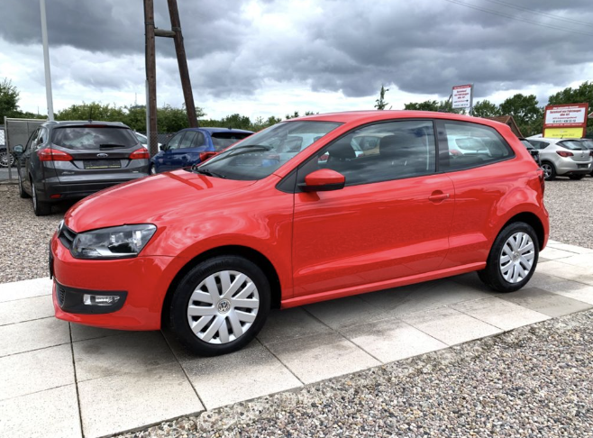 VW Polo in red
