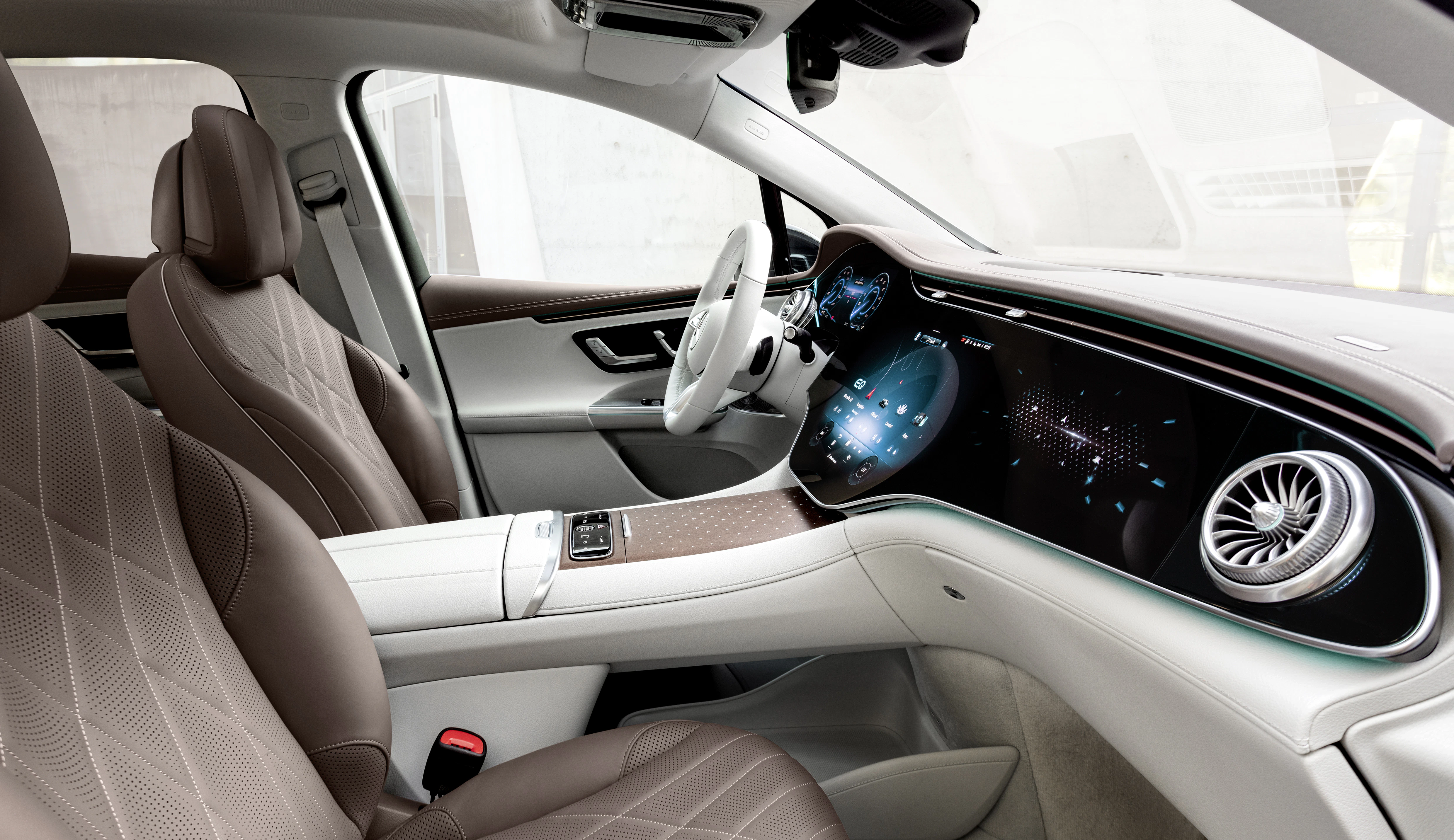 Mercedes EQE SUV Detailansicht vom Interieur