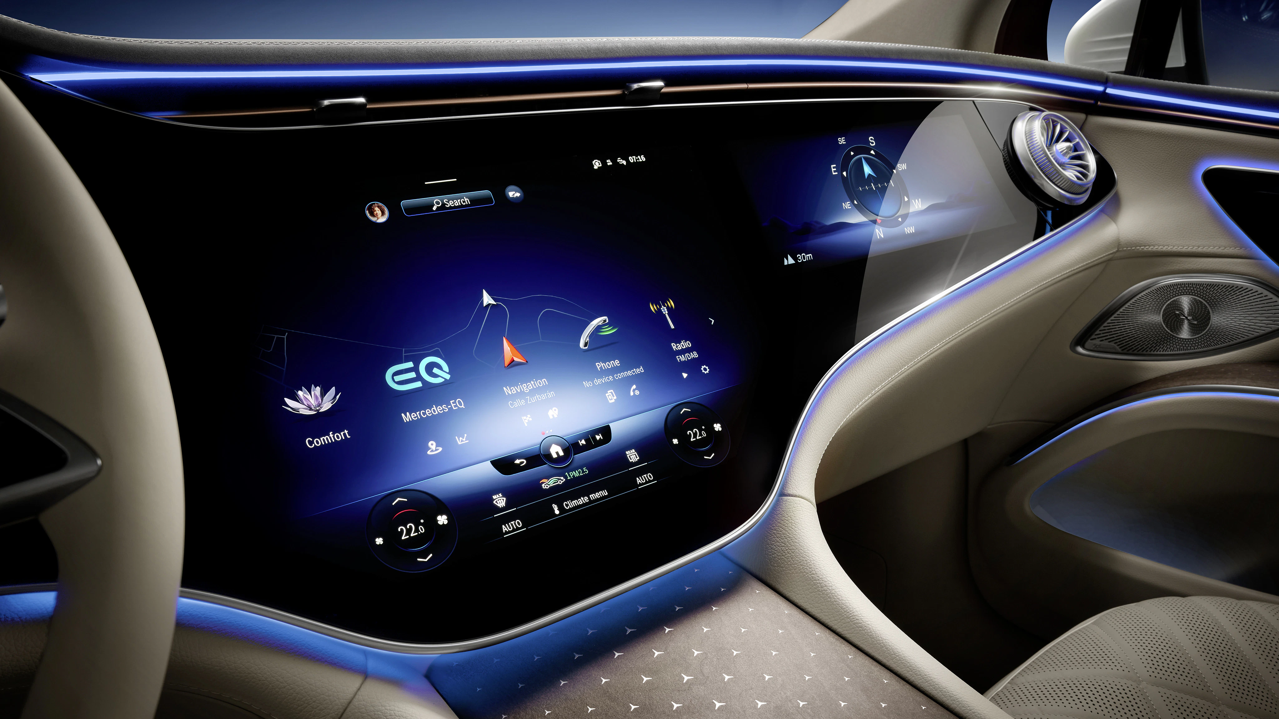 Mercedes EQS SUV Innenansicht Armaturenbrett