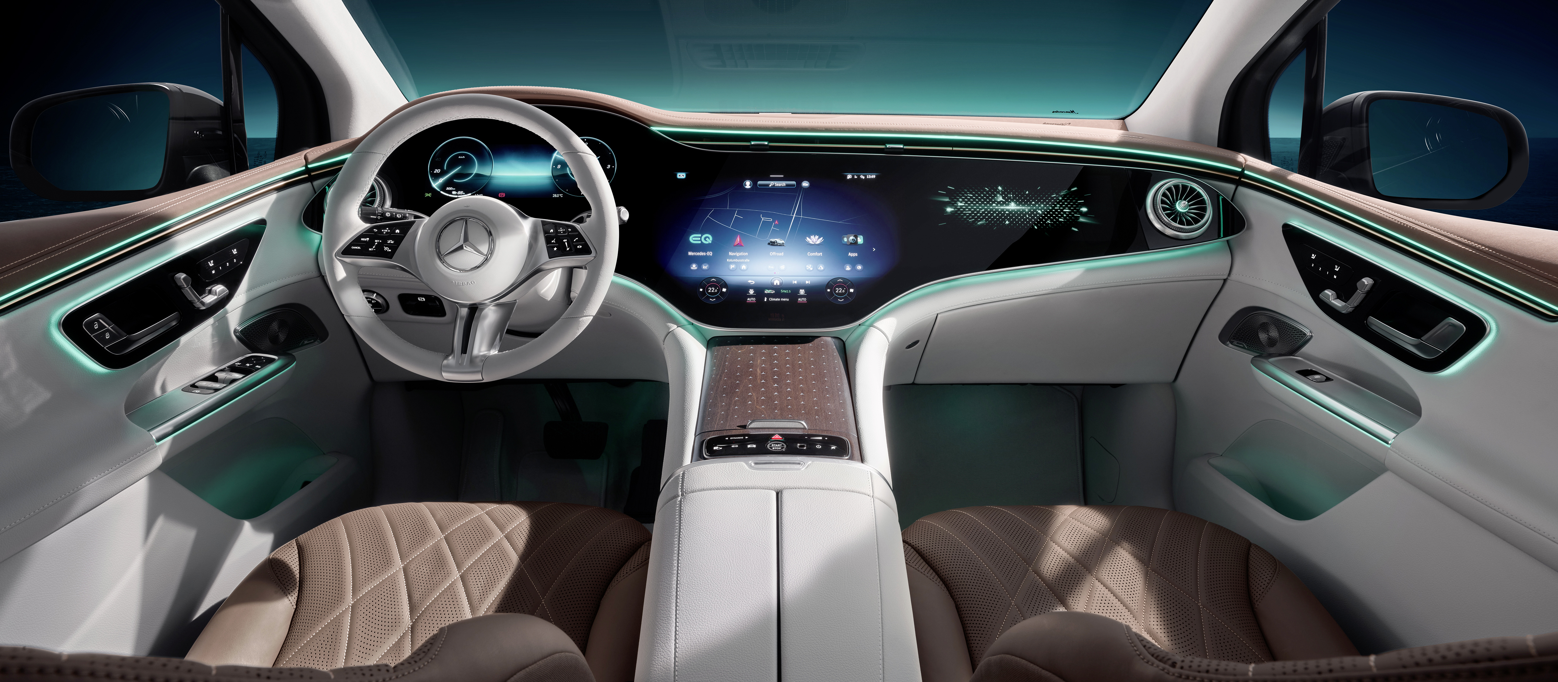 Der Innenraum im Mercedes-Benz EQE SUV 