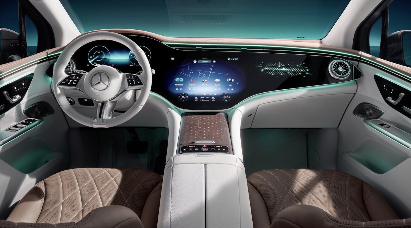 Der Innenraum im Mercedes-Benz EQE SUV