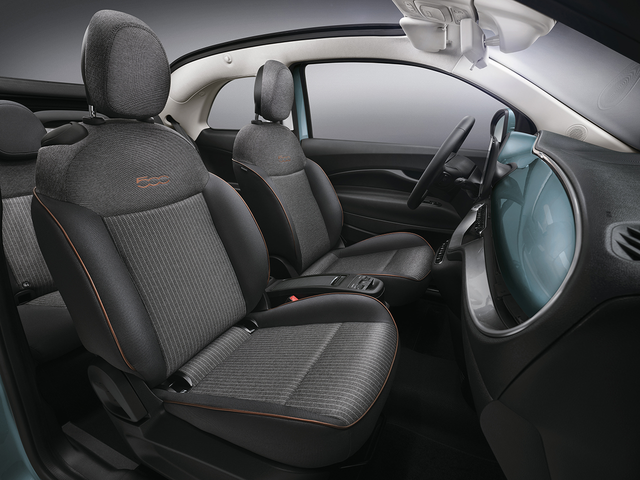 FIAT 500e Innenansicht Sitze vorn