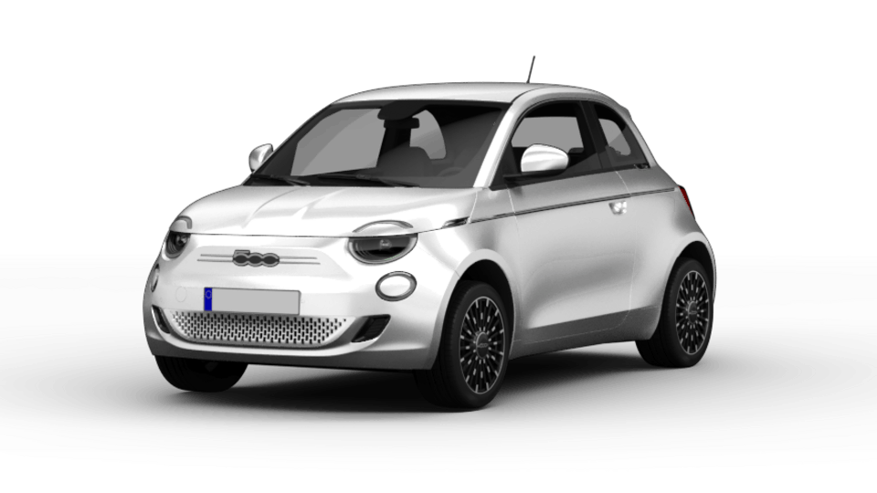 Fiat 500e Freisteller vorne schräg