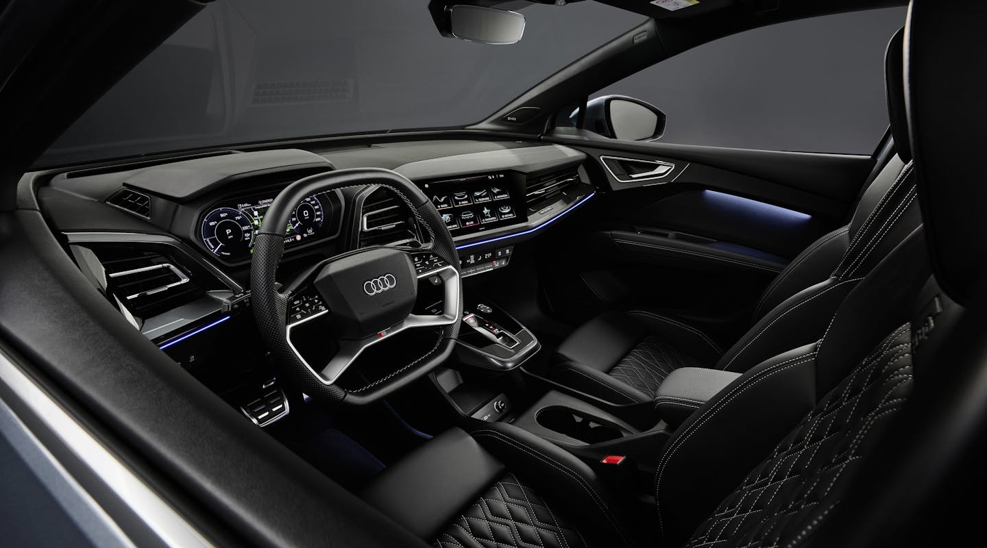 Der Innenraum in einem Audi Q4 e-tron