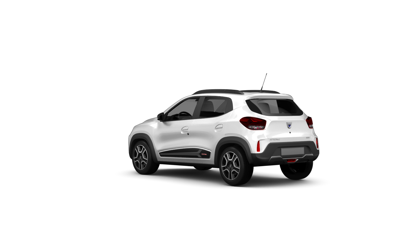 Dacia Spring Ansicht hinten schräg