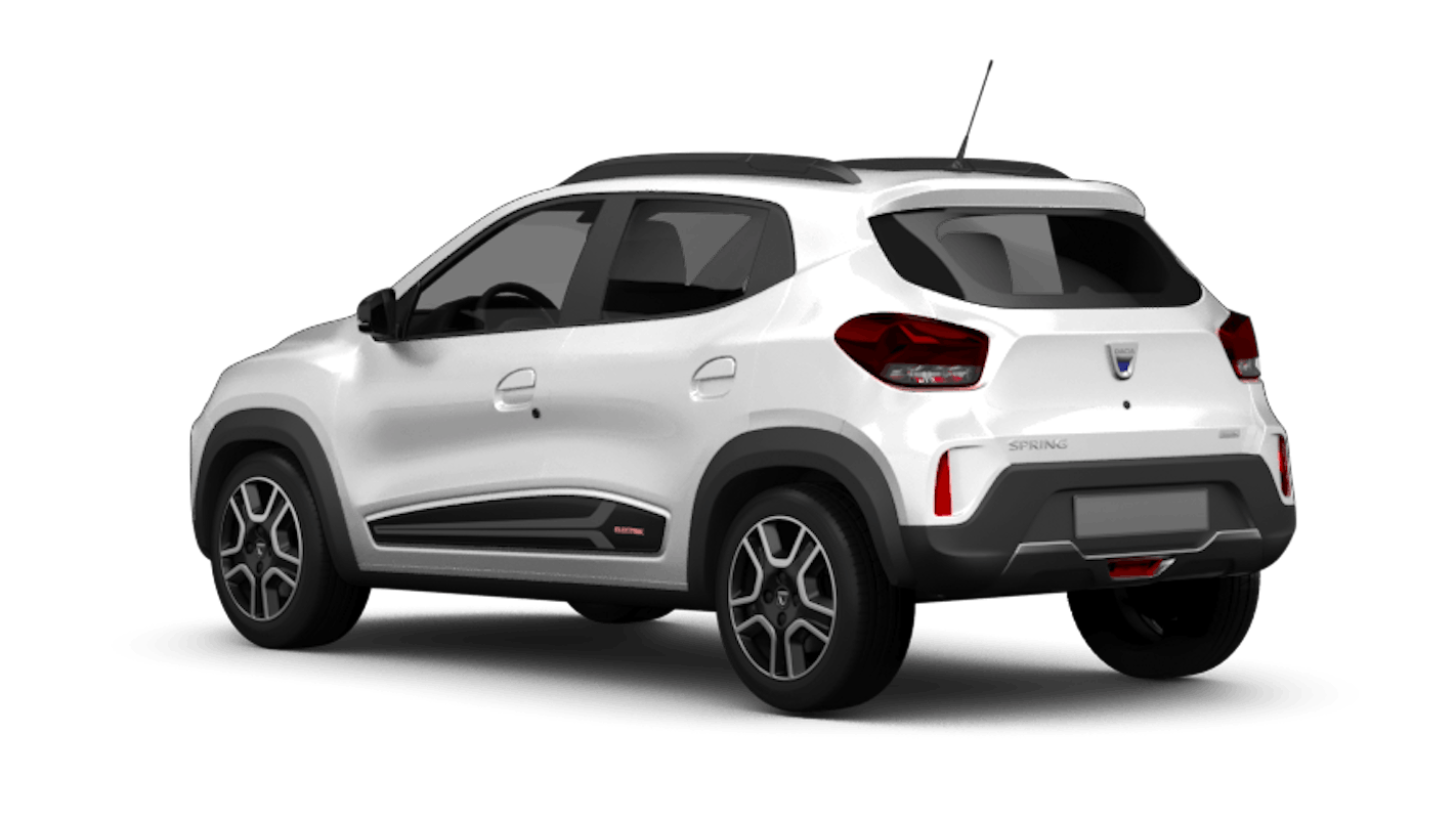 Dacia Spring Ansicht hinten schräg