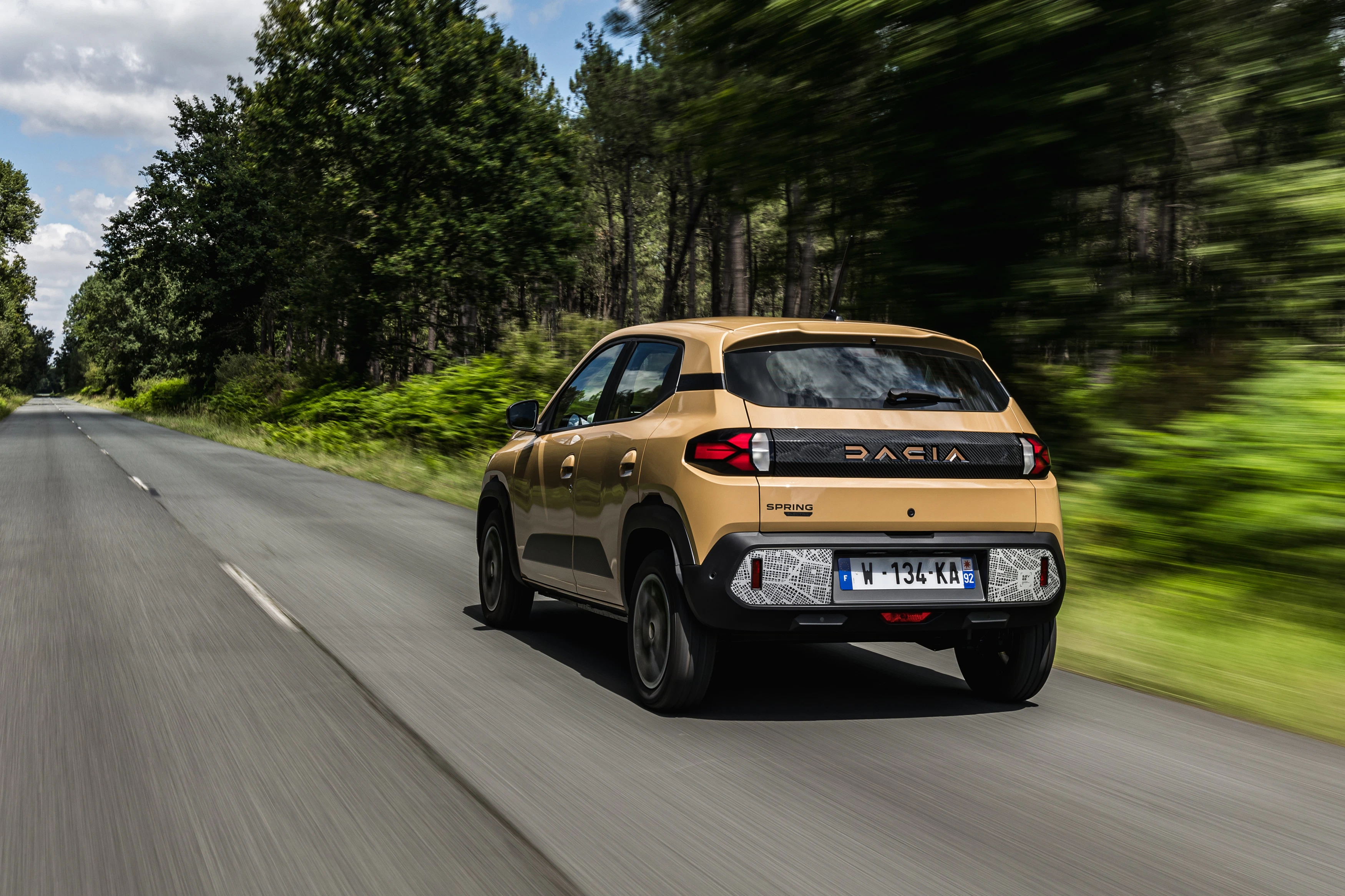 Dacia Spring Heckansicht Dynameisch