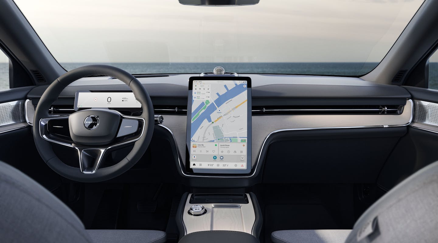 Armaturenbrett und Lenkrad des Volvo EX90