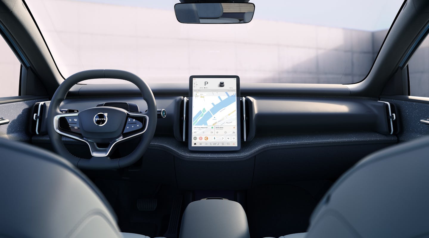 Lenkrad und Armaturenbrett des Volvo EX30