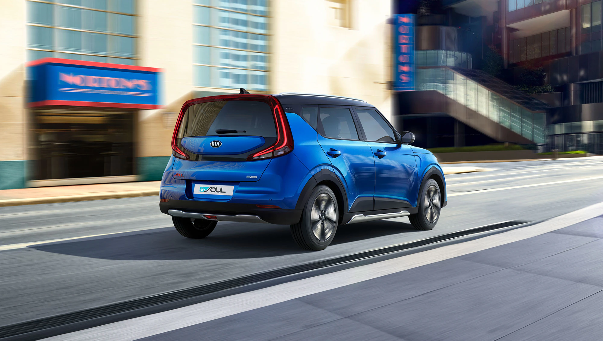 Kia e-Soul Heck dynamisch