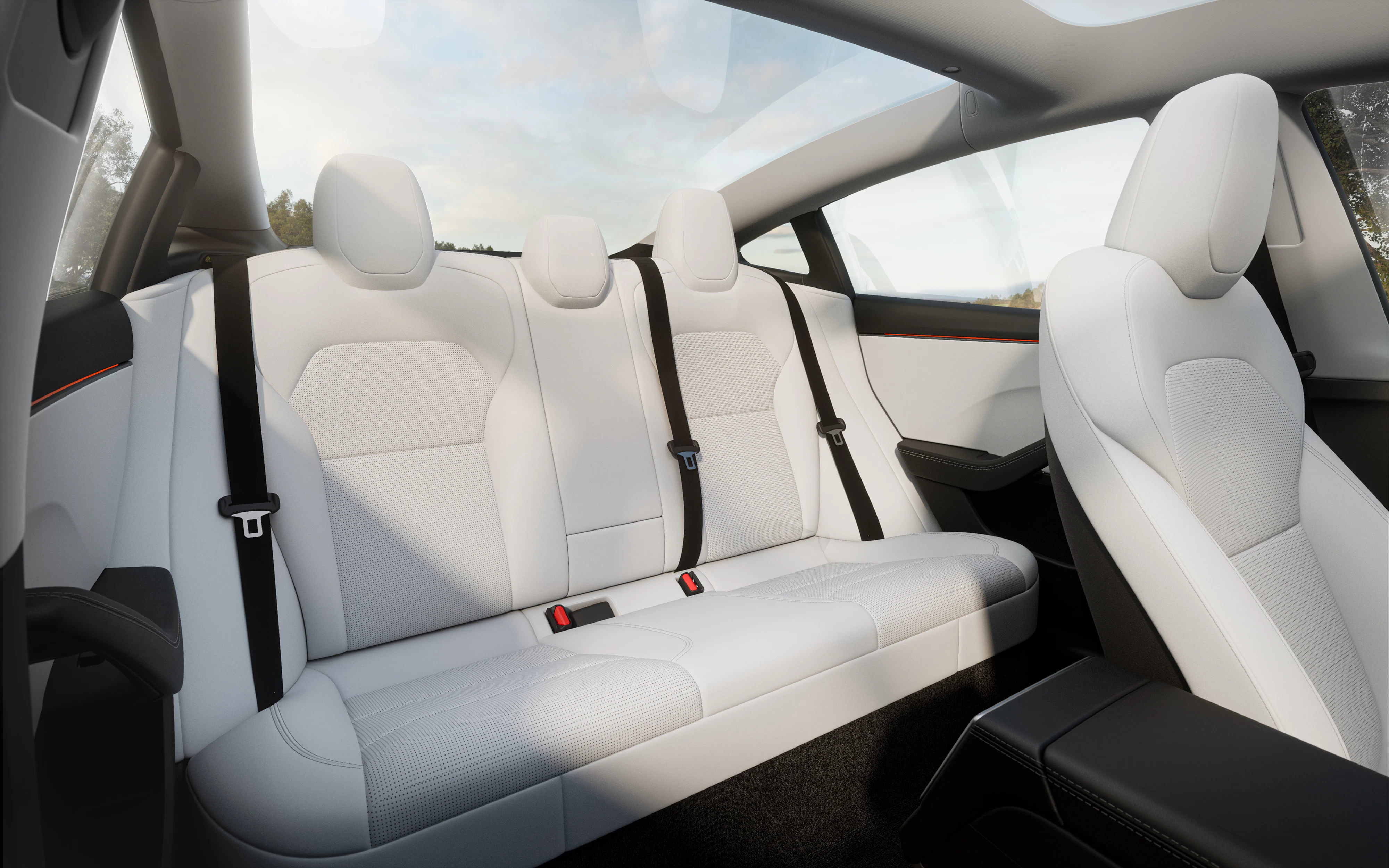 Tesla Model 3 Rückbank Detail