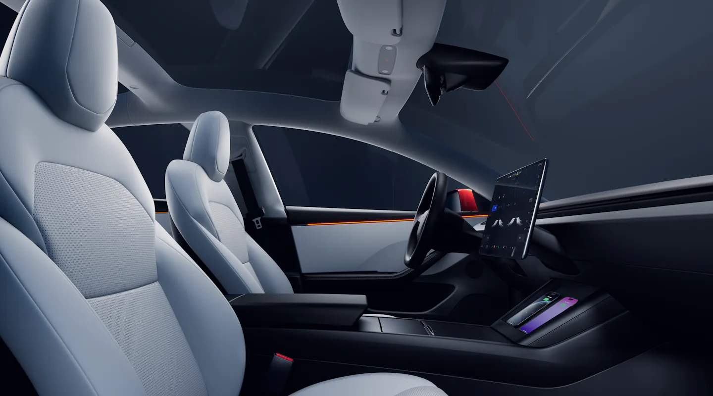 Interieur des Tesla Model 3