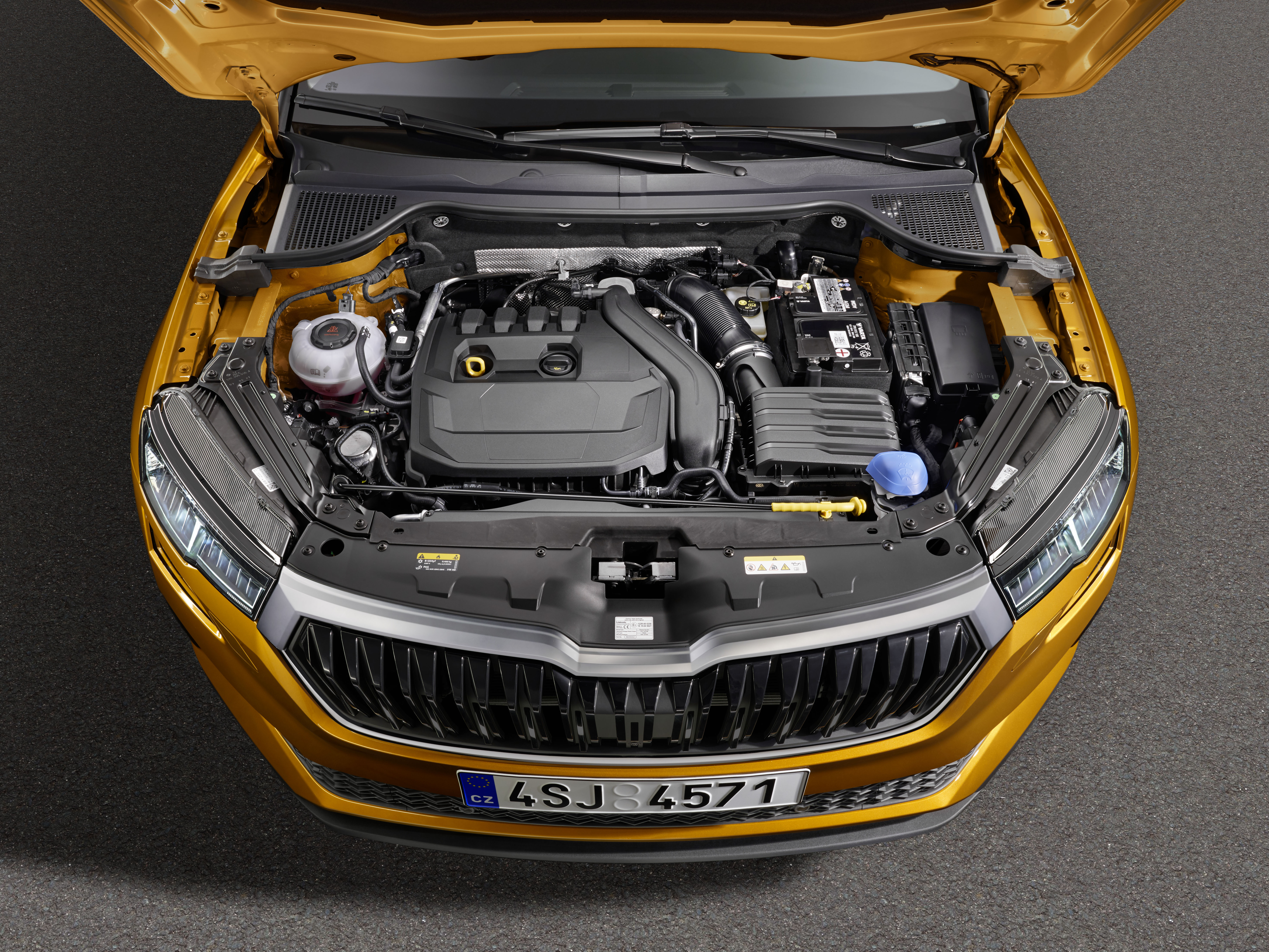 Der Motorraum im Škoda Karoq