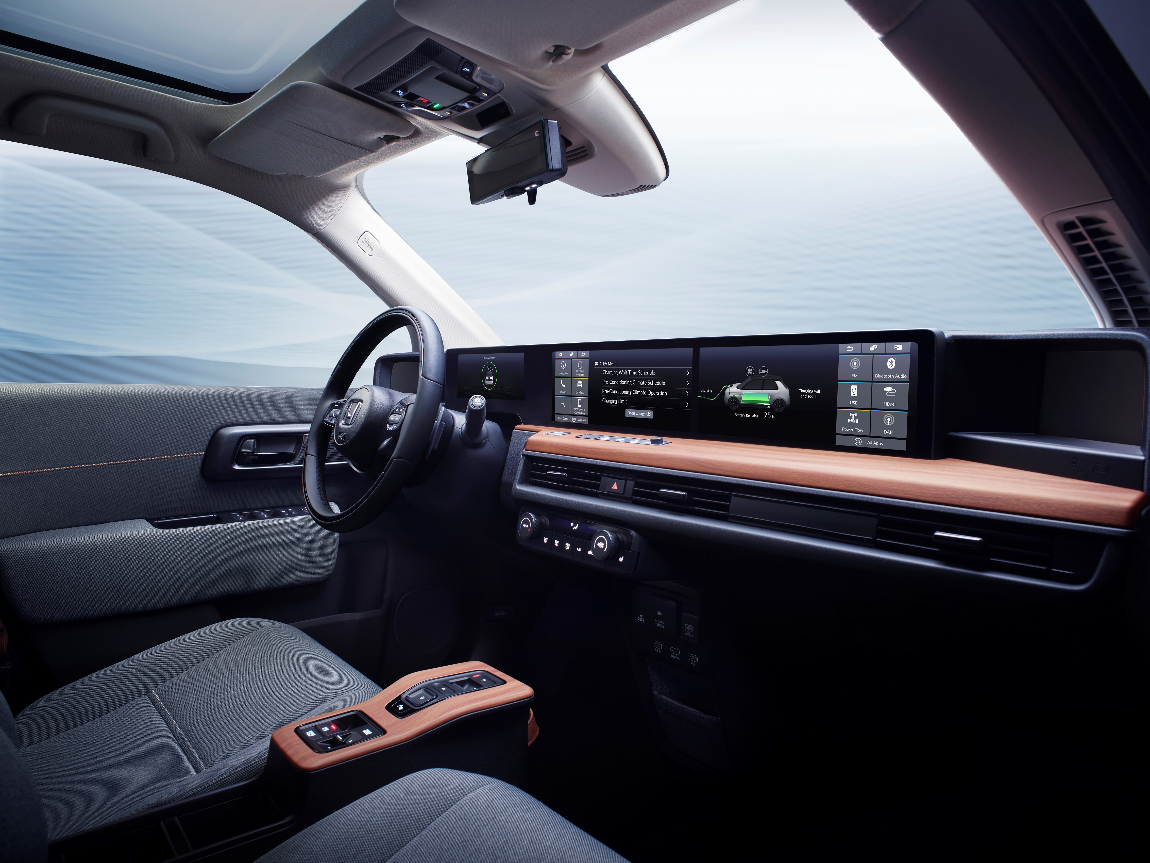 Honda e Armaturenbrett und Lenkrad