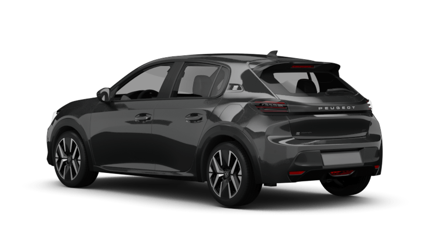 Peugeot e-208 Ansicht hinten schräg