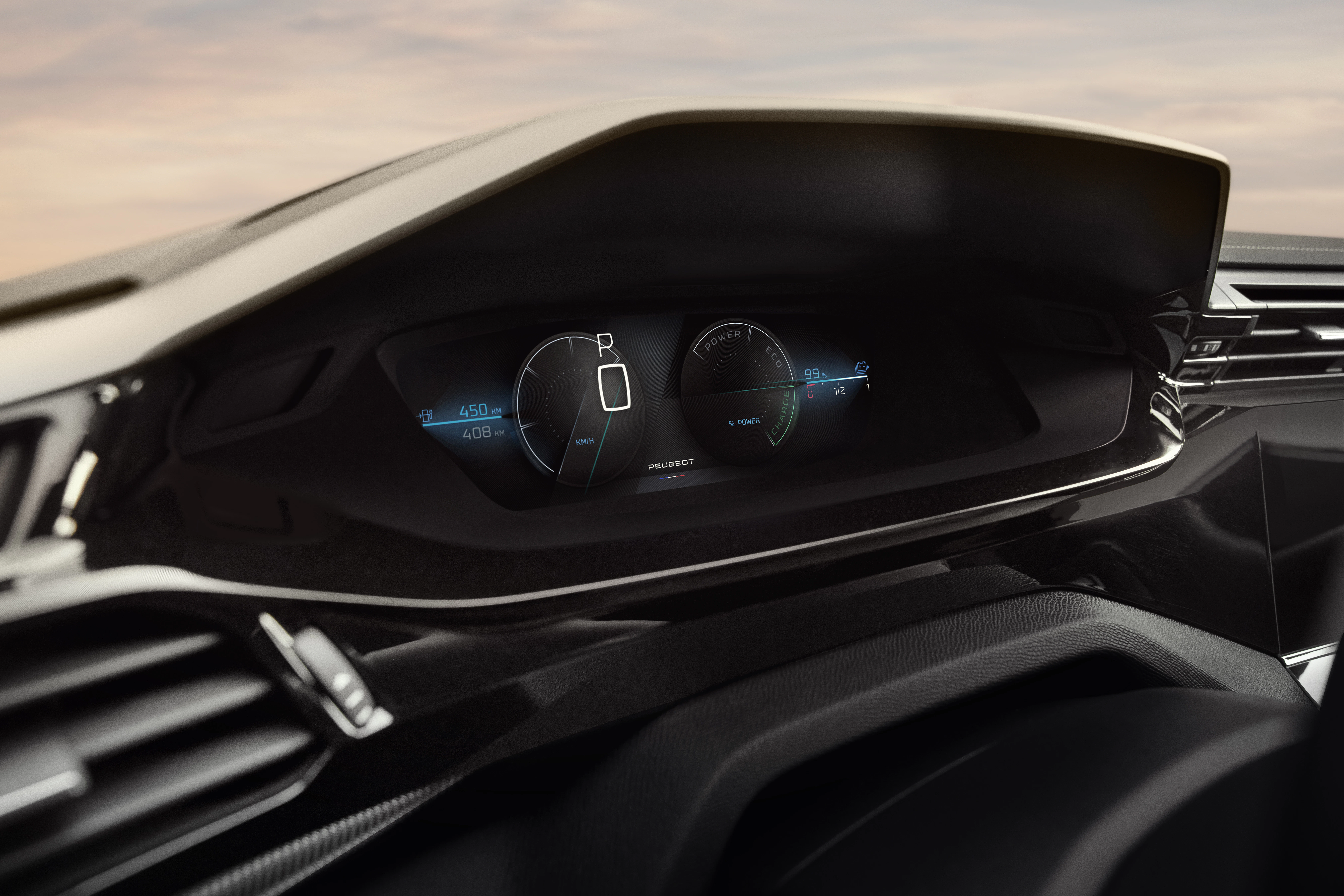 Peugeot e-408 Detail Tacho
