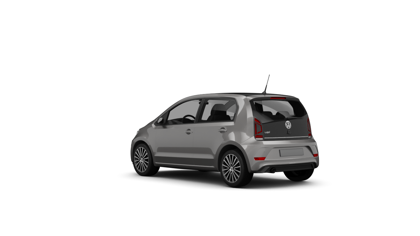 VW e-UP! Ansicht hinten schräg