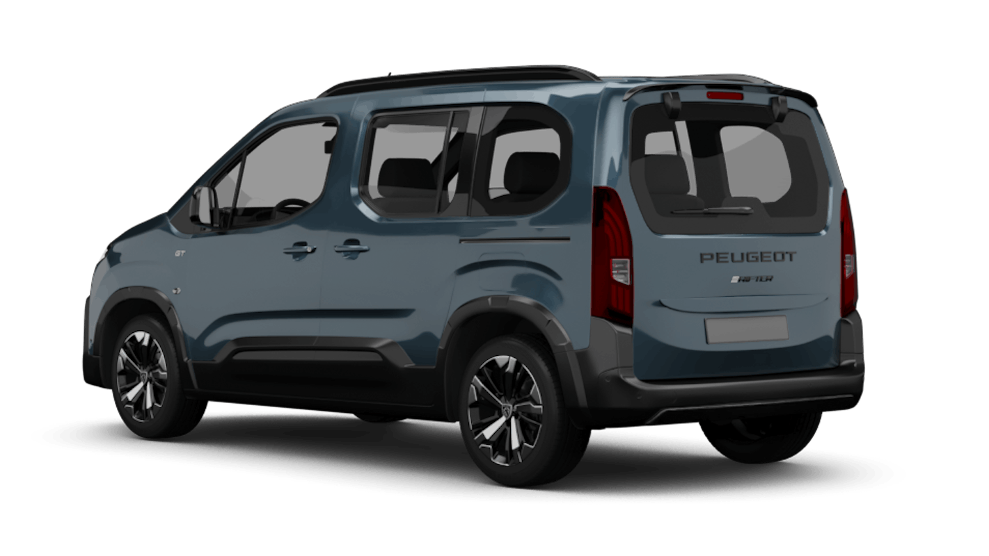 Peugeot e-Rifter Ansicht hinten schräg