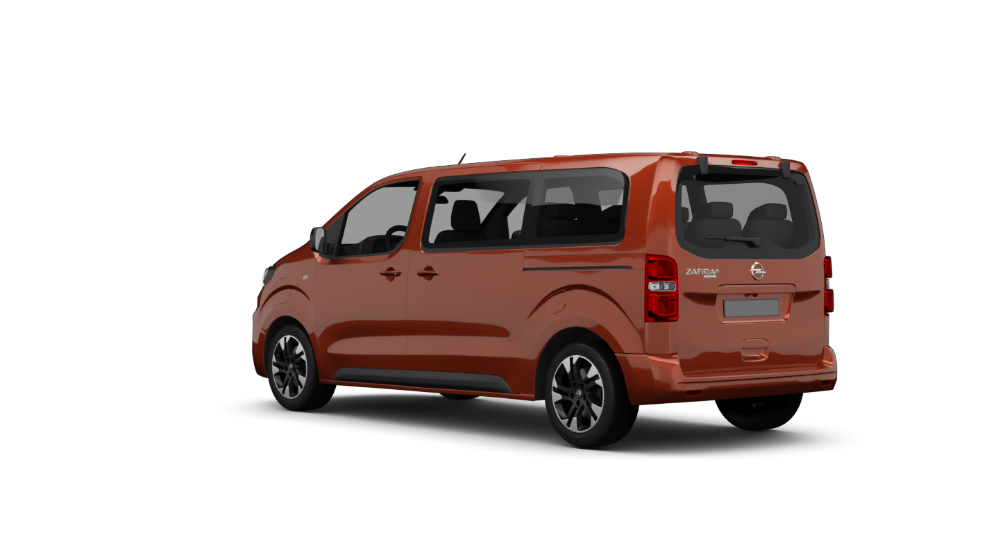 Opel Zafira Life Electric Ansicht hinten schräg