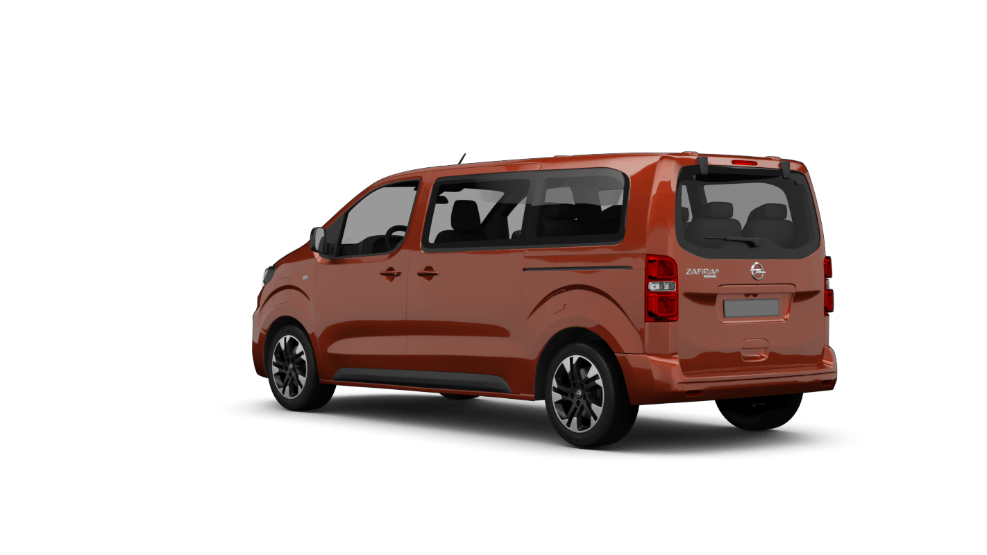 Opel Zafira Life Electric Ansicht hinten schräg