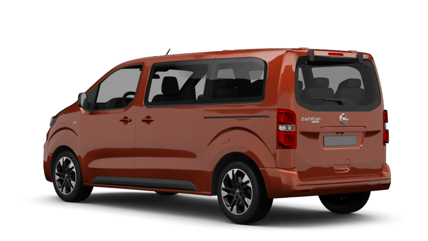 Opel Zafira Life Electric Ansicht hinten schräg