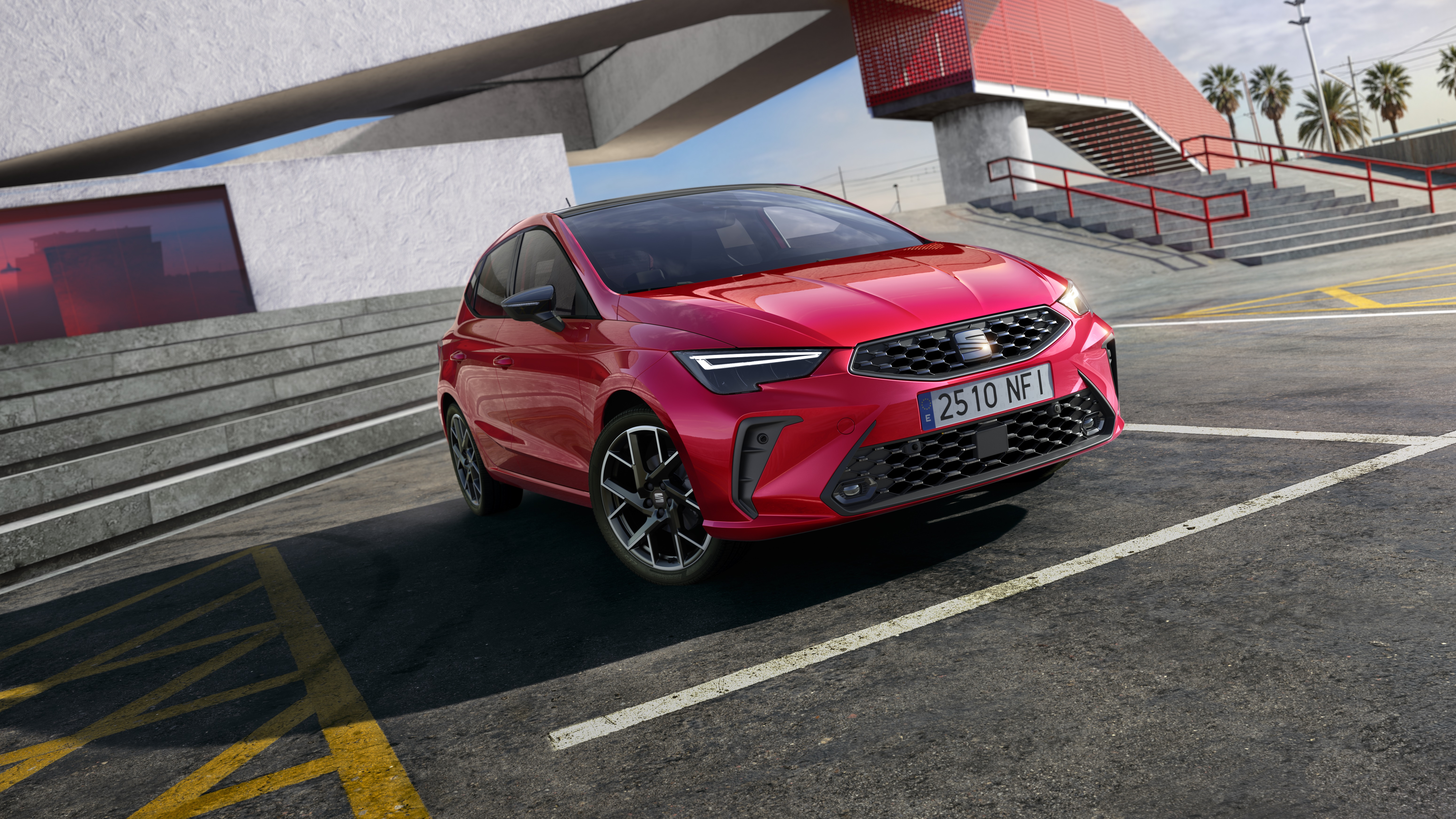 Ein roter Seat Ibiza