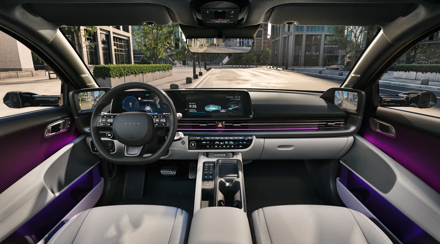 Hyundai Ioniq 6 Innenansicht Cockpit mittig