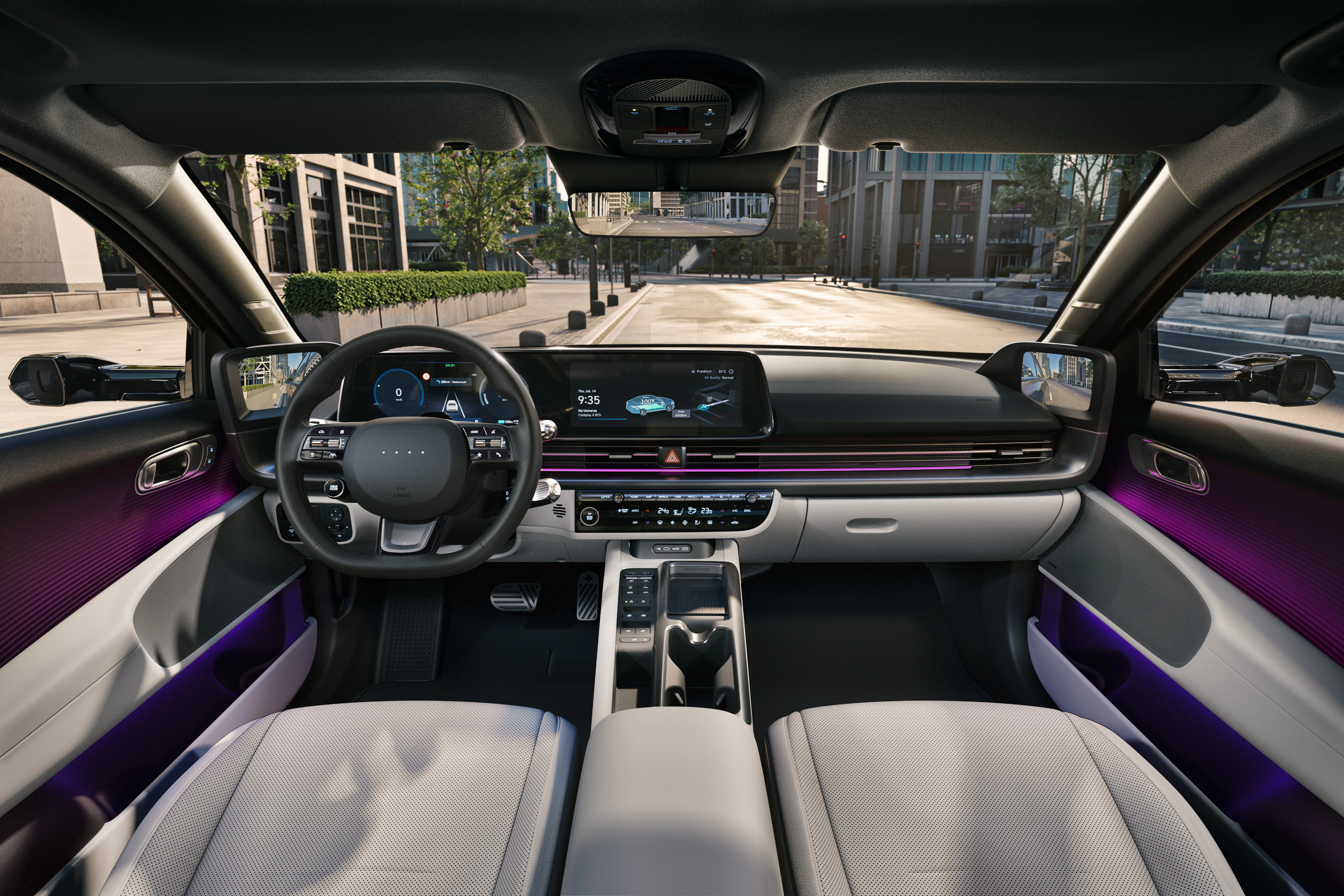 Hyundai Ioniq 6 Innenansicht Cockpit mittig