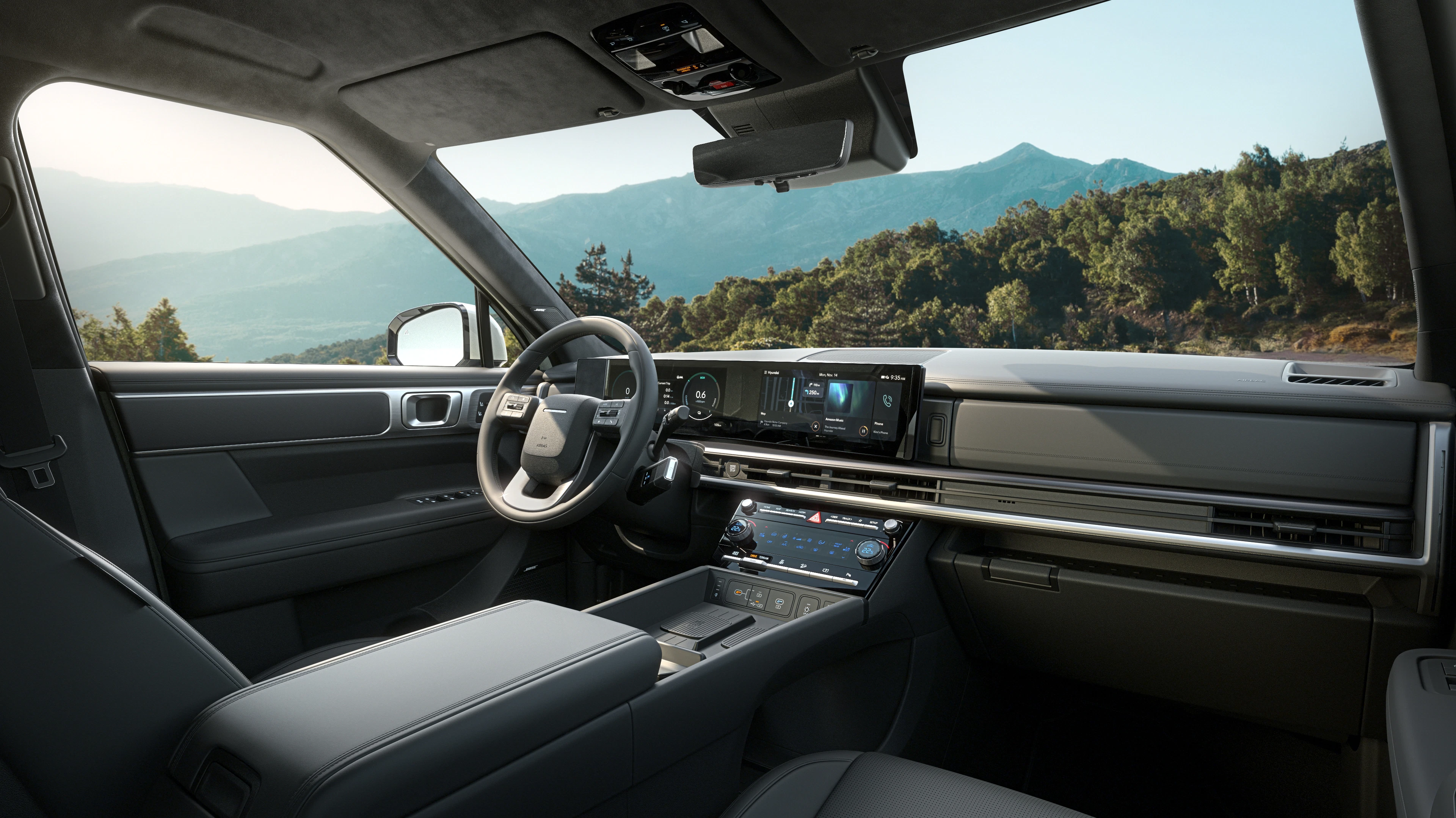 Hyundai Santa FE Hybrid Innenansicht Cockpit Detail