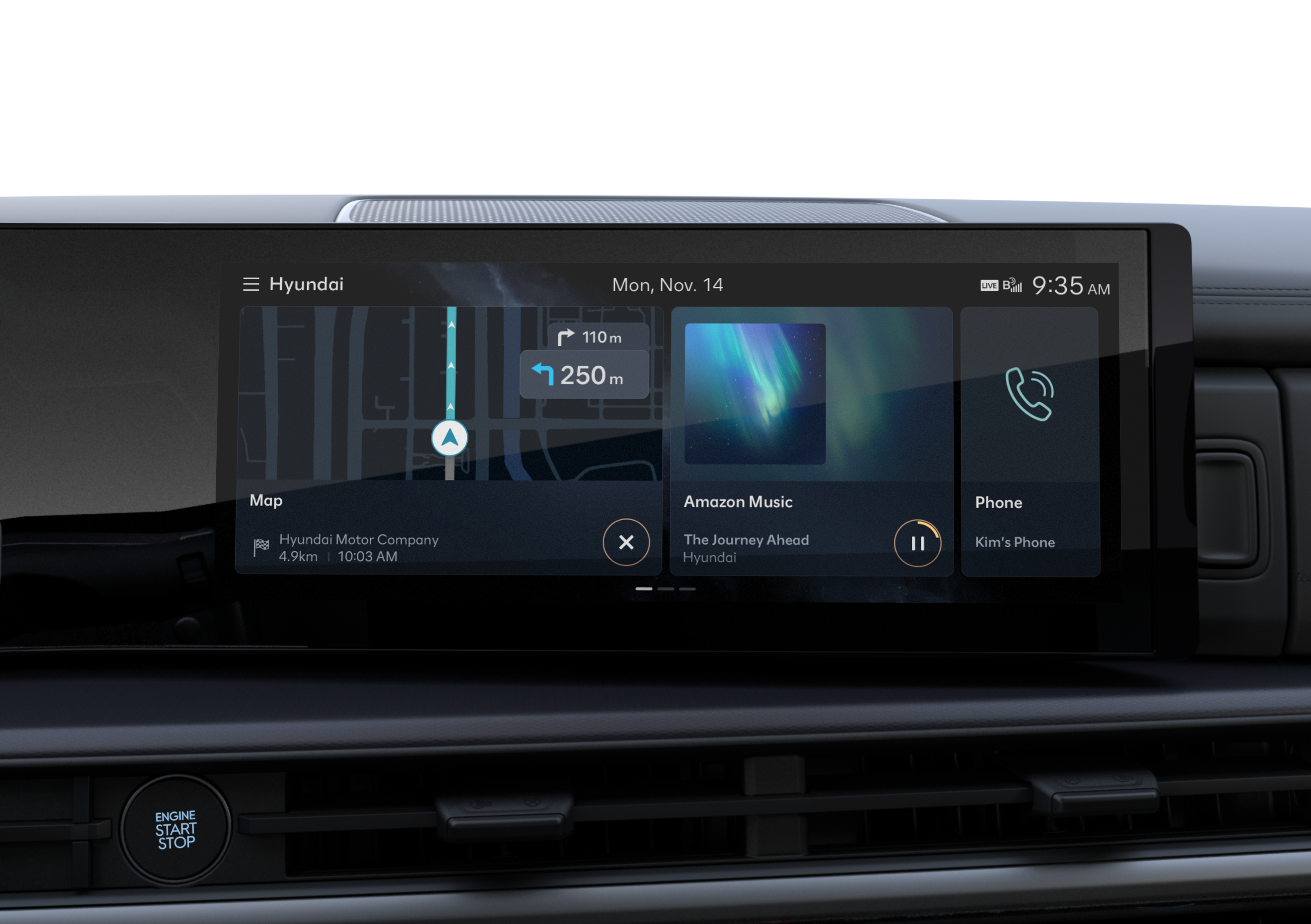 Hyundai Santa FE Hybrid Infotainment Detail