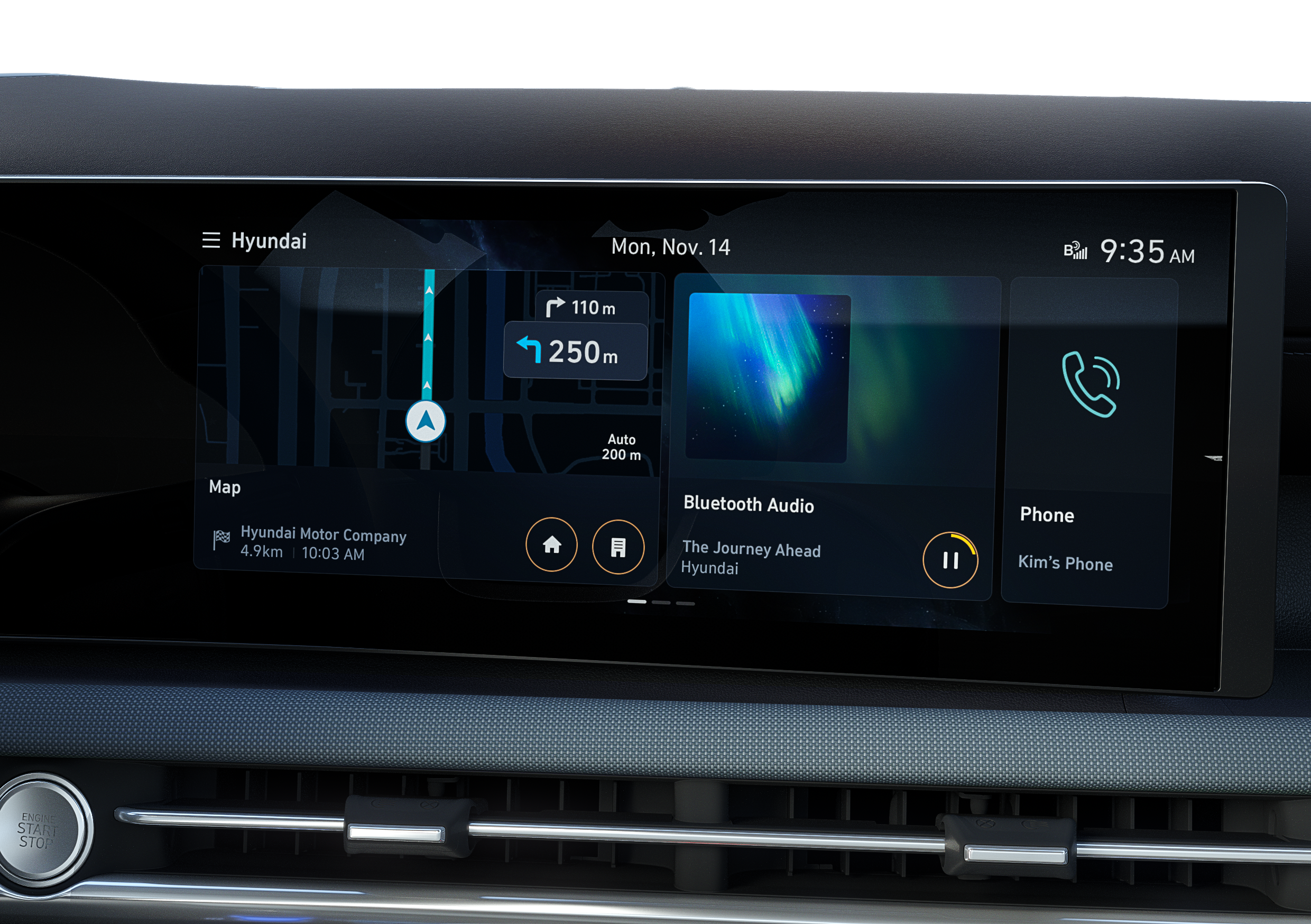 Hyundai Tucson HEV Detailansicht Infotainment
