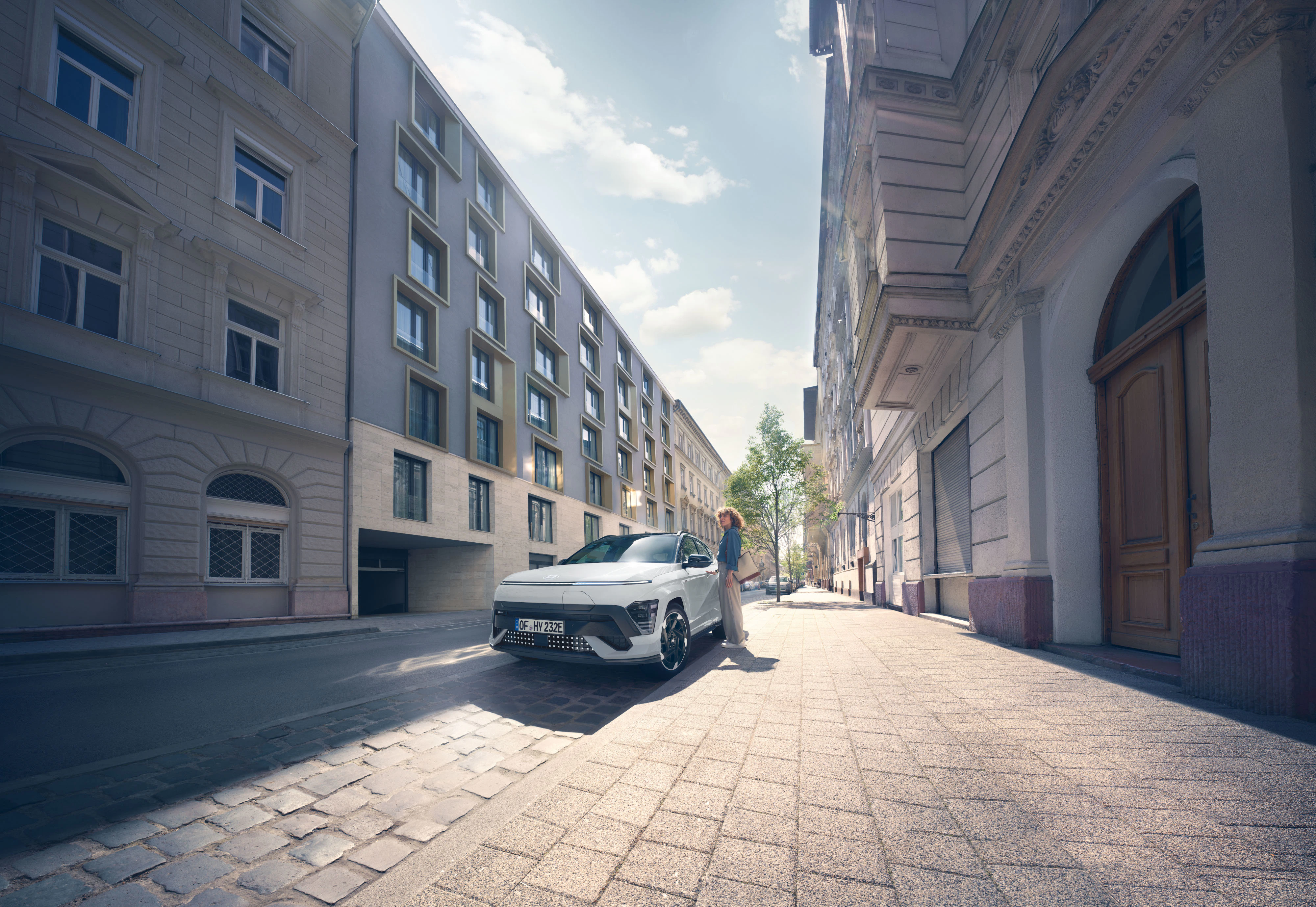 Hyundai KONA Elektro N Line (SX2) Schrägansicht Front statisch