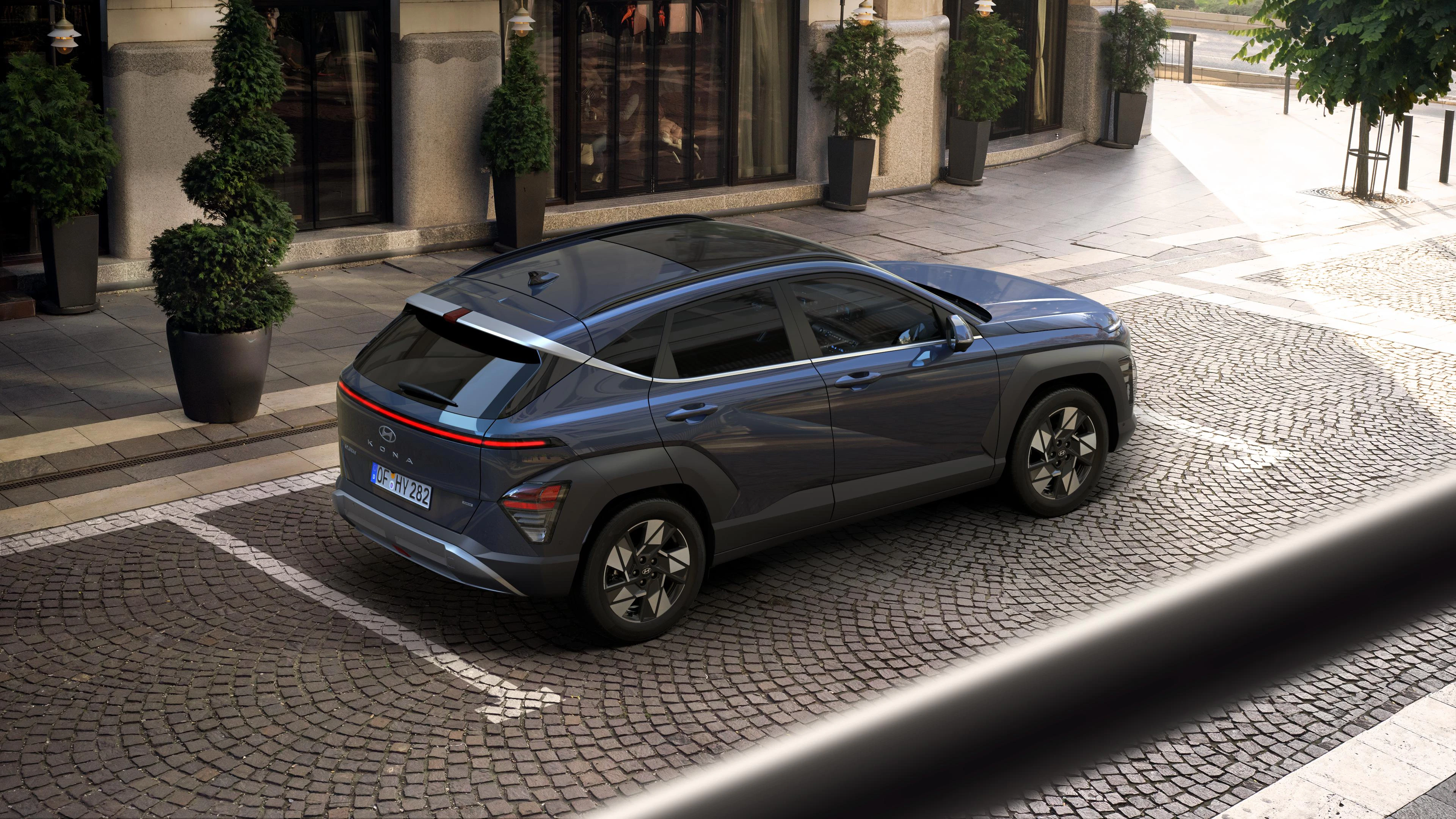 Hyundai KONA ICE / HEV (SX2) Schrägansicht oben Heck statisch