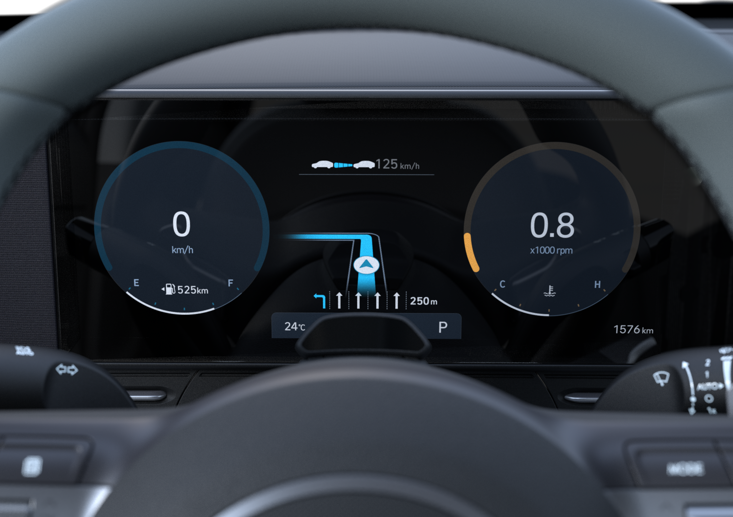 Hyundai KONA ICE / HEV (SX2) Detailansicht Instrumente