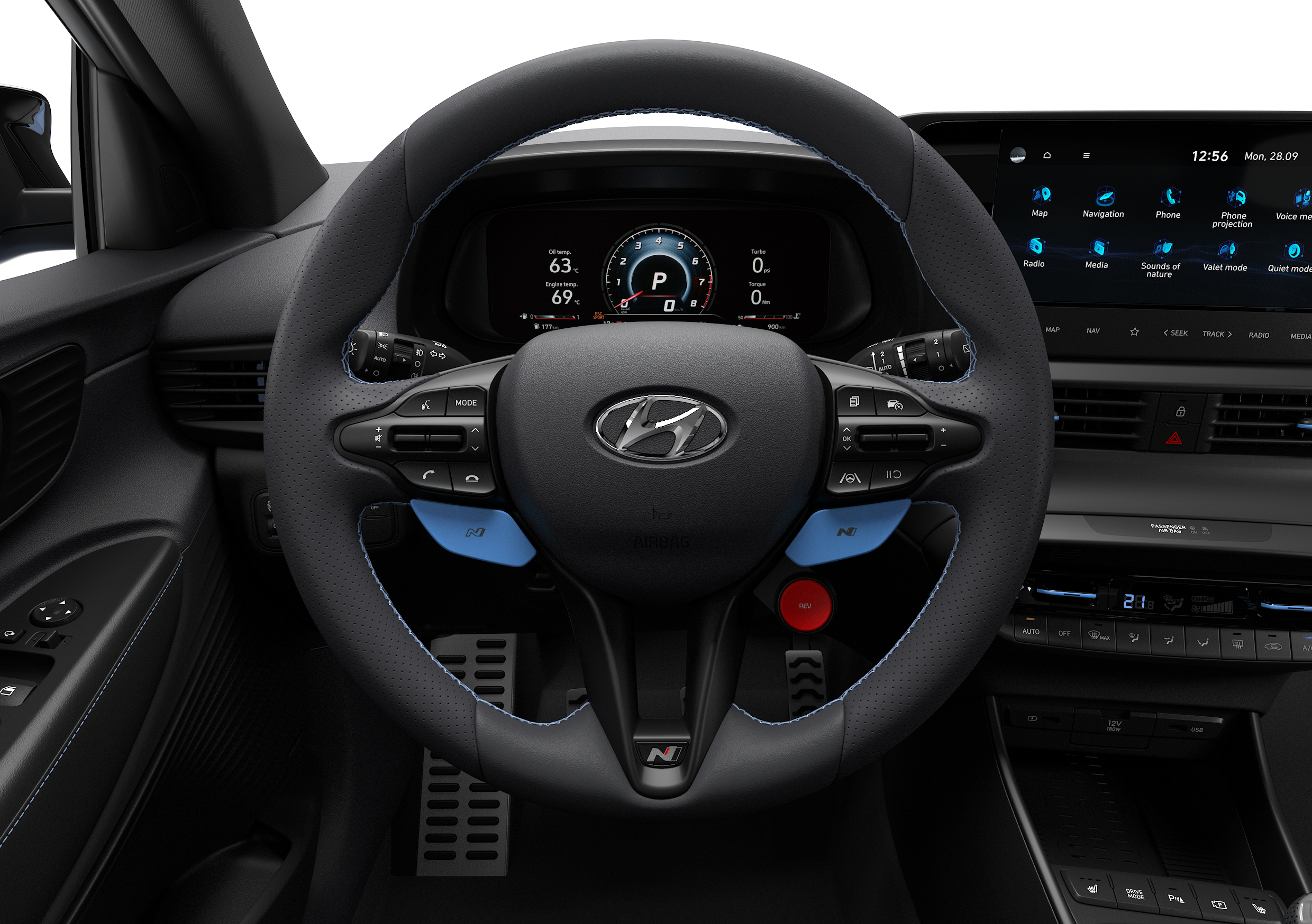 Hyundai i20 N (BC3) Detailansicht Lenkrad