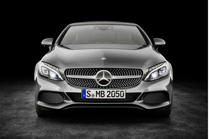 Mercedes-Benz C-Klasse Cabriolet A205 Aussenansicht Front statisch Studio grau