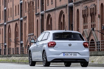 VW Polo AW Aussenansicht Heck schräg statisch weiss